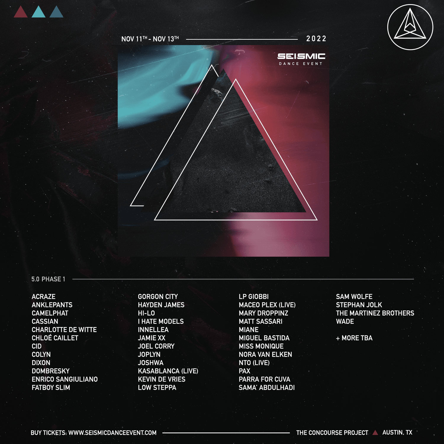 Seismic Dance Event Announces the First Phase of 5.0 lineup - Electric Family