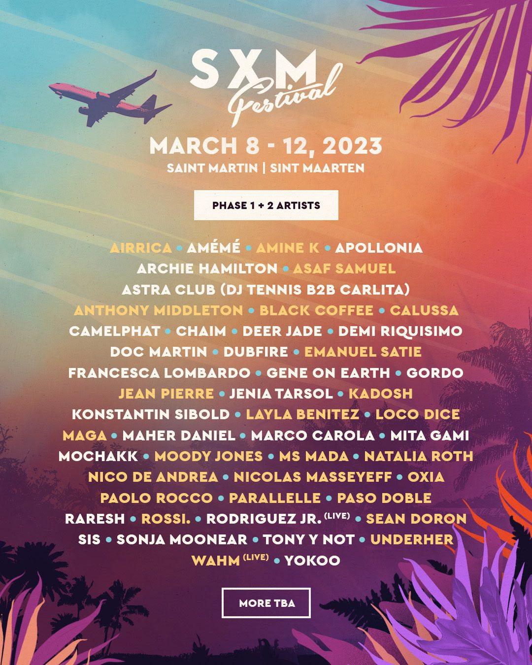 SXM Festival Adds Black Coffee, Loco Dice, Layla Benitez, Moody Jones, Natalia Roth, Maga, Amine K, OXIA, Rossi., Ms Mada + More to 2023 Lineup - Electric Family