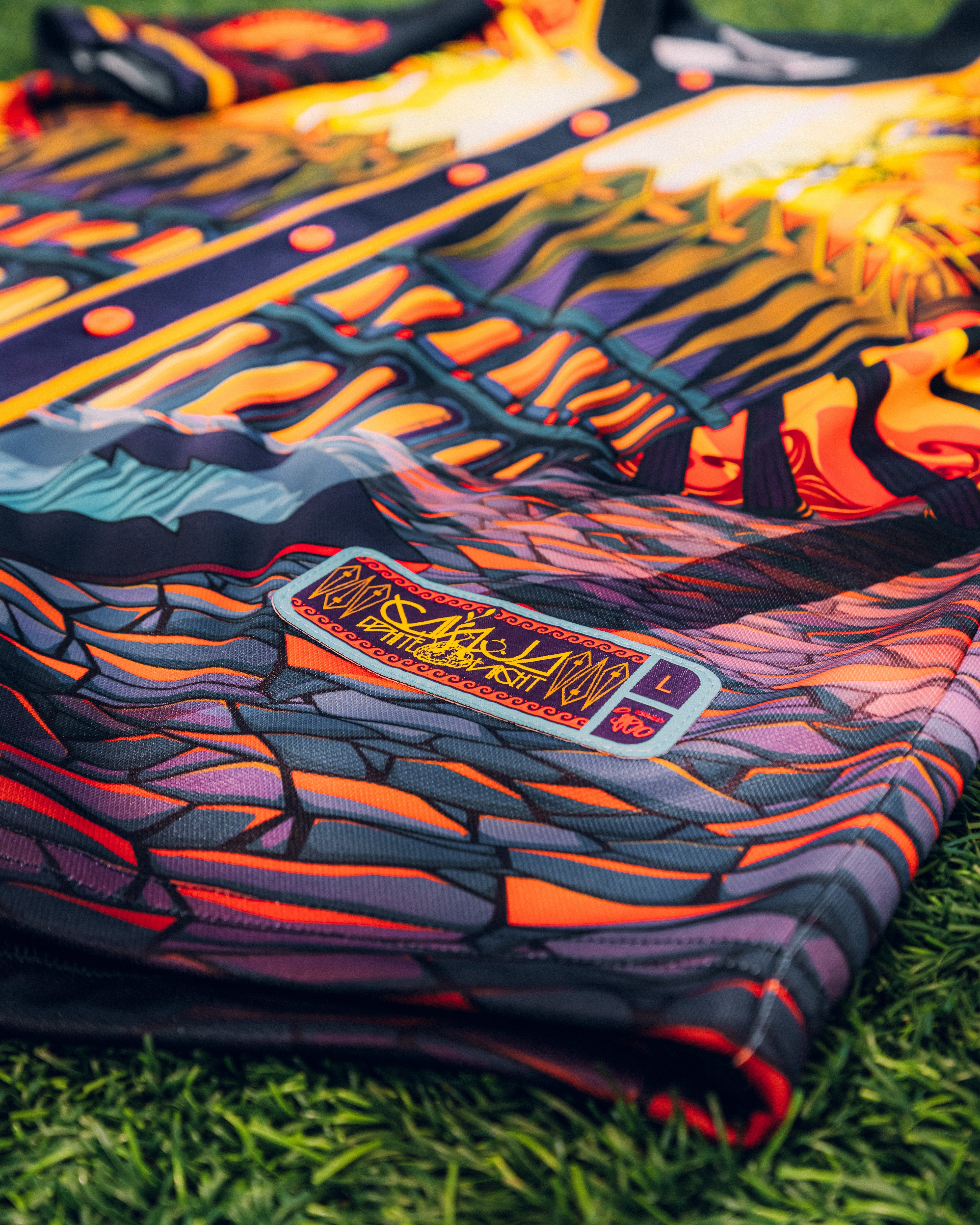 Ganja White Night Wobble Coliseum III Baseball Jersey Baseball Jersey Wobble Coliseum III Baseball Jersey - S