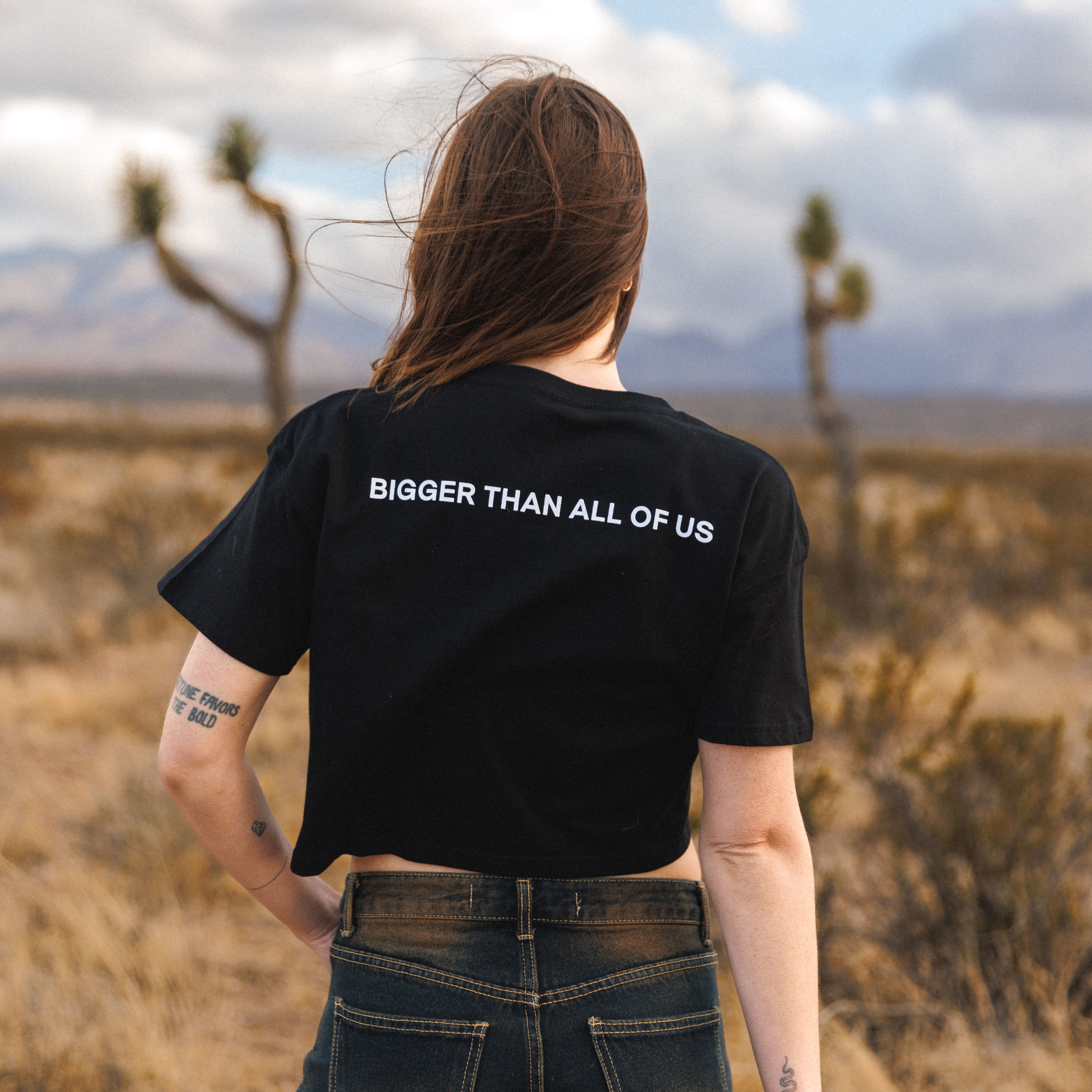 Above & Beyond 'Bigger Than All Of Us' Crop Tee Crop Tee 'Bigger Than All Of Us' Crop Tee - XS