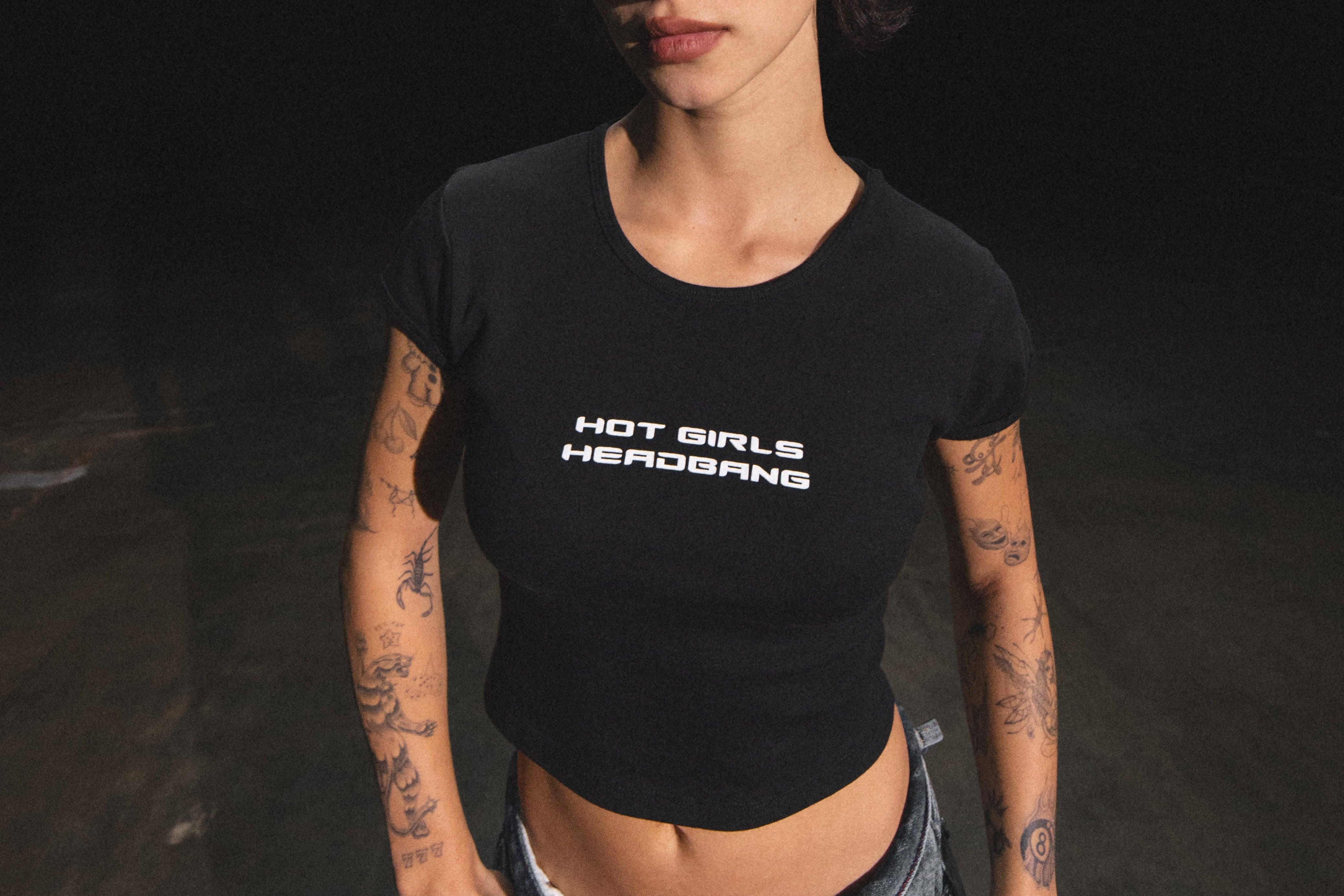 Electric Family Headbangers Baby Tee - Crop Tee Headbangers Baby Tee - XS