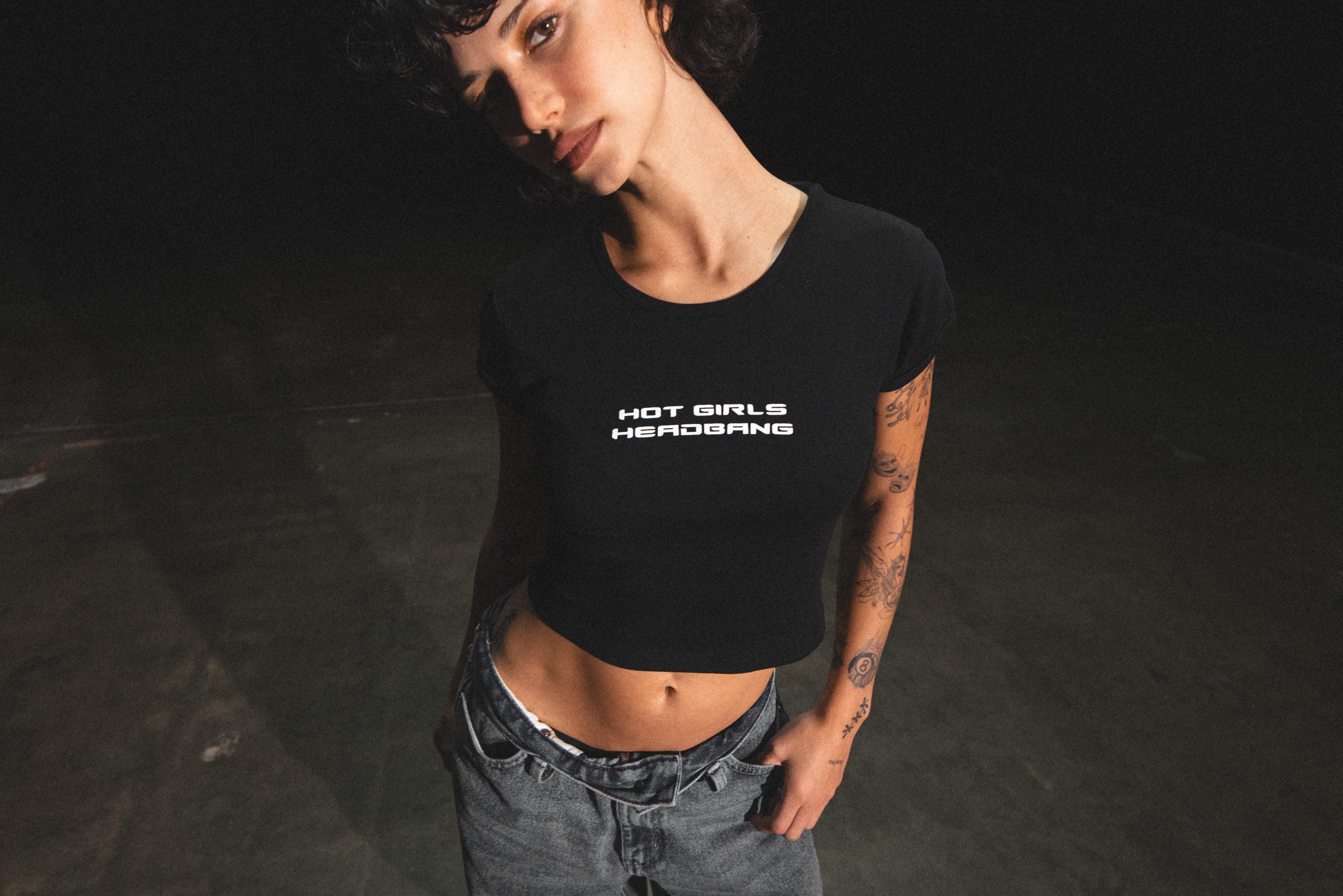 Electric Family Headbangers Baby Tee - Crop Tee Headbangers Baby Tee - XS