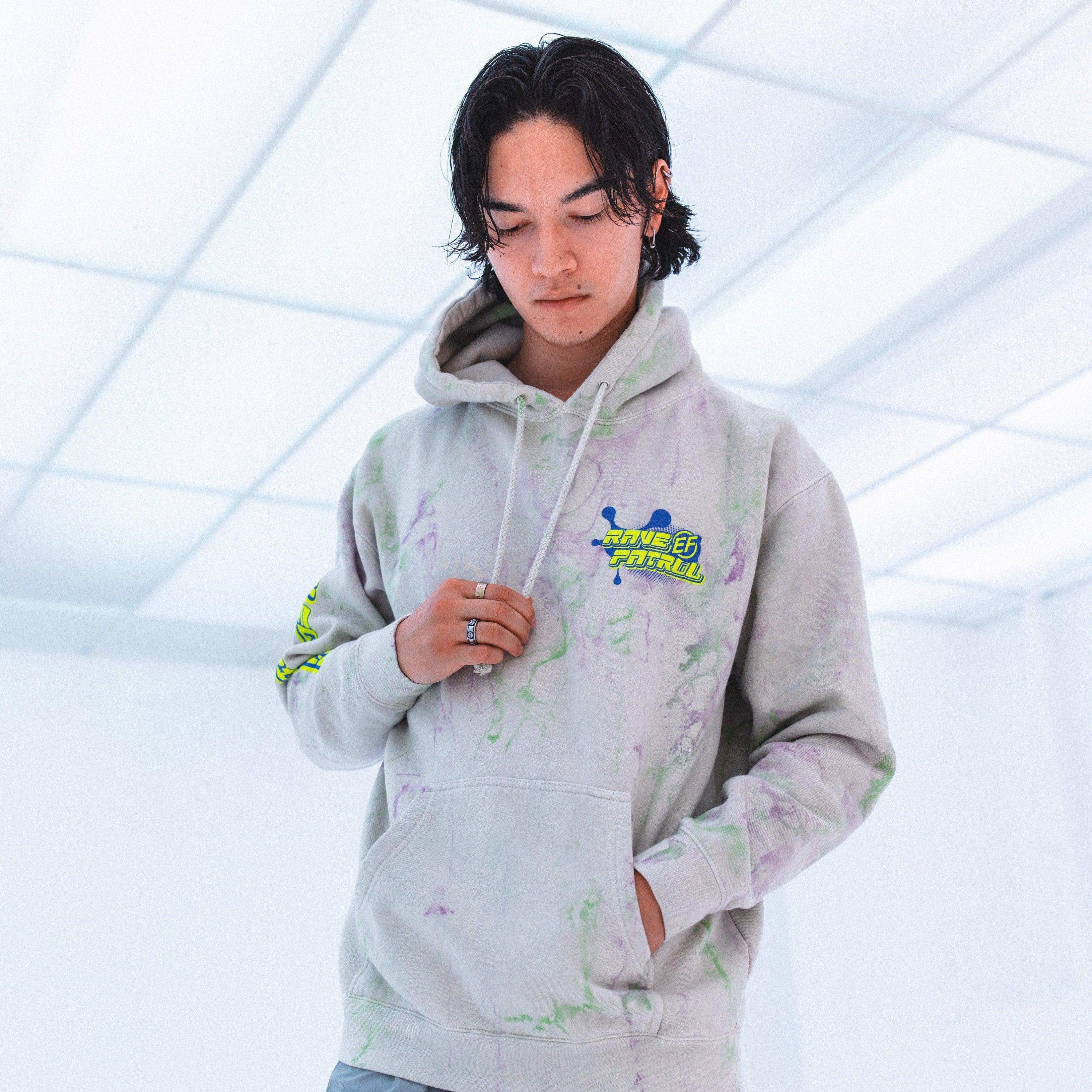 Electric Family Rave Patrol Dye Hoodie - Hoodie Rave Patrol Dye Hoodie - S