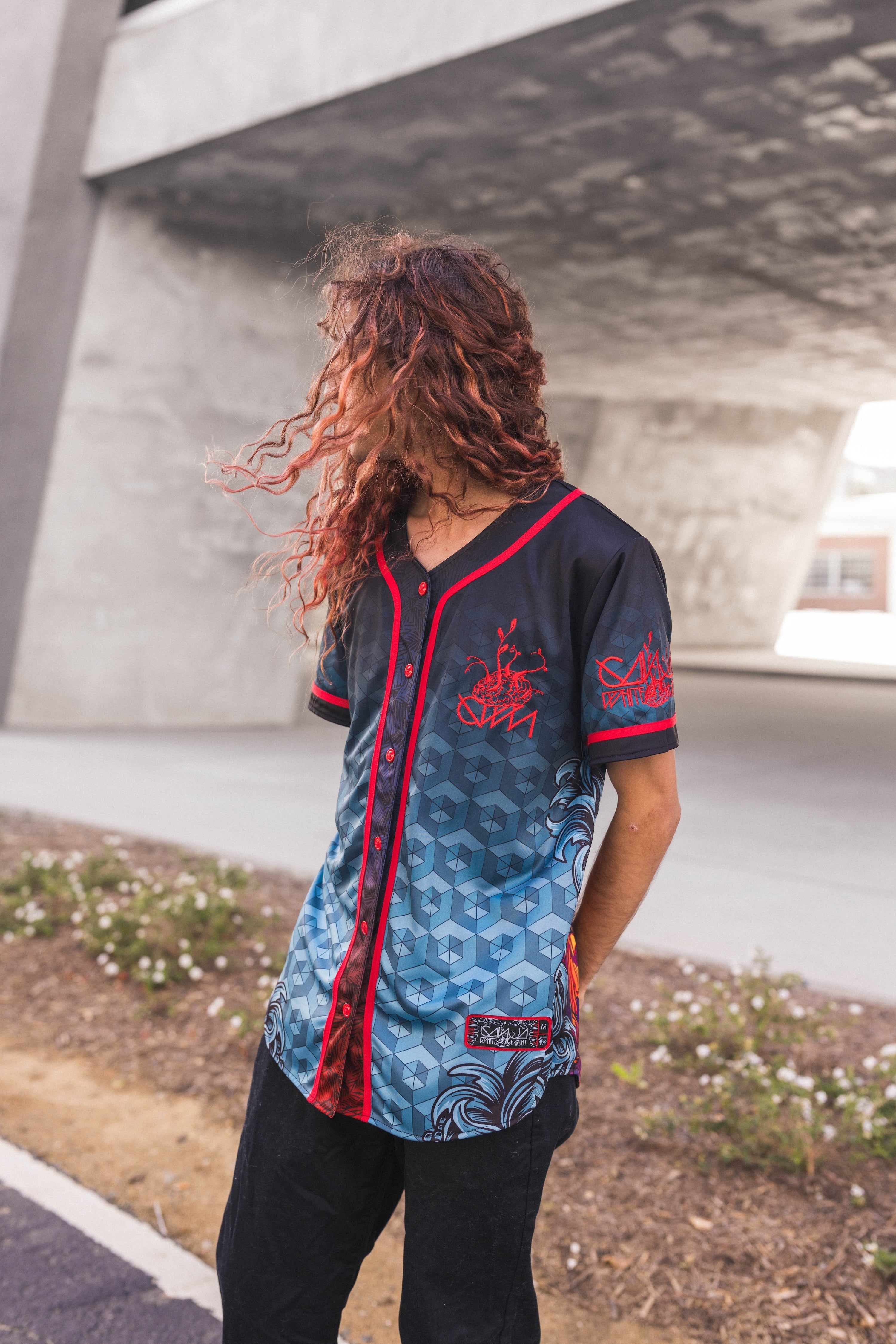 Ganja White Night Bassline 2.0 Reversible Baseball Jersey Baseball Jersey Bassline 2.0 Reversible Baseball Jersey - XS