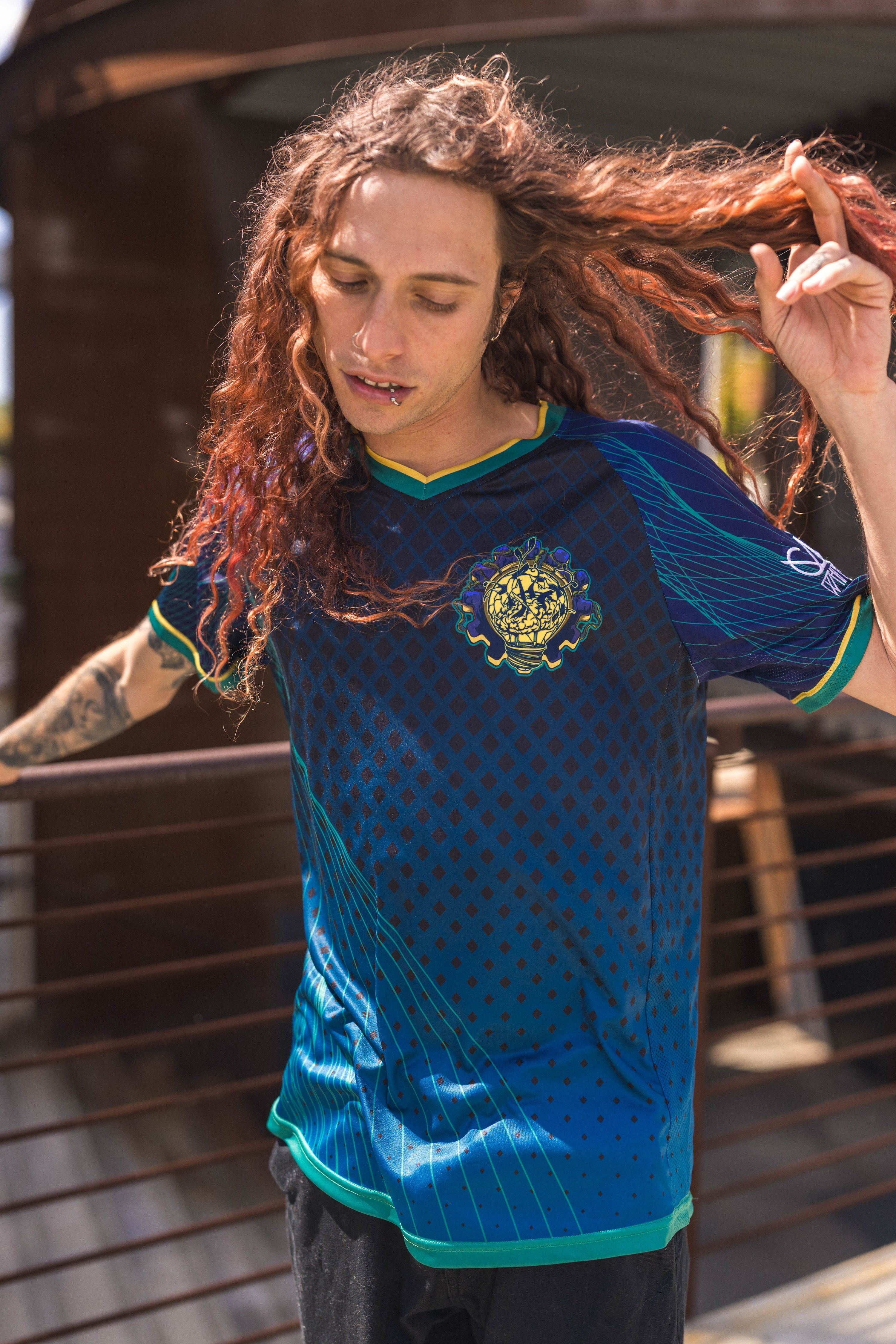 Ganja White Night Bassline 2.0 Soccer Jersey Soccer Jersey Bassline 2.0 Soccer Jersey - S