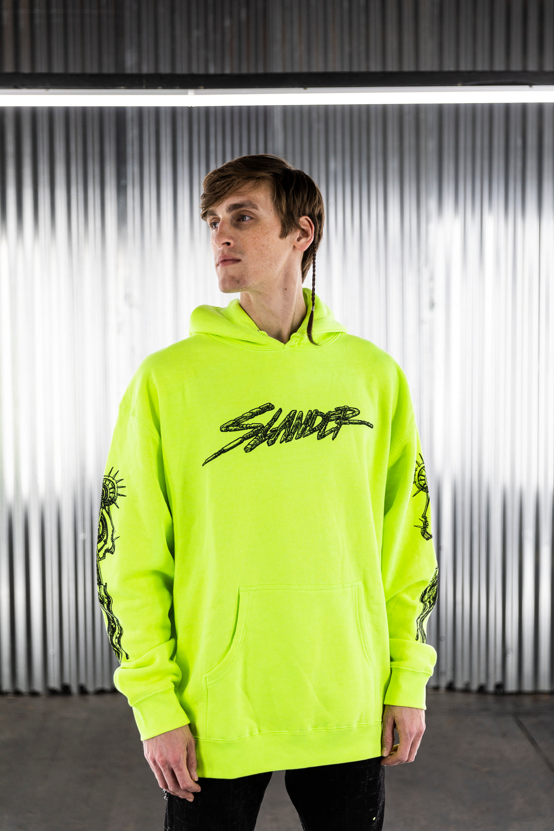 NEON MECHANICAL HOODIE (LIGHTWEIGHT) - Slander Merchandise