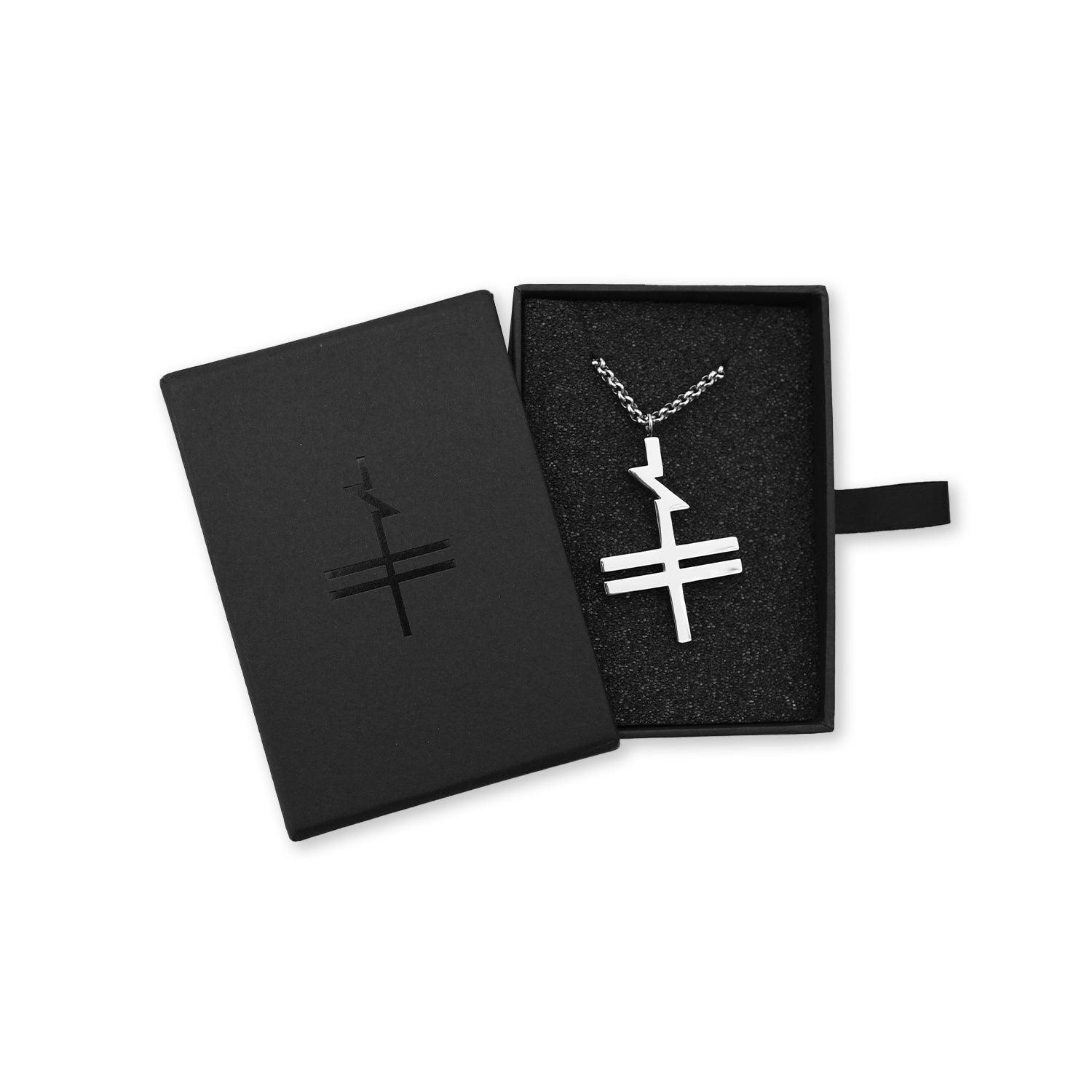 BTSM - Silver Community Cross Necklace with Custom Case