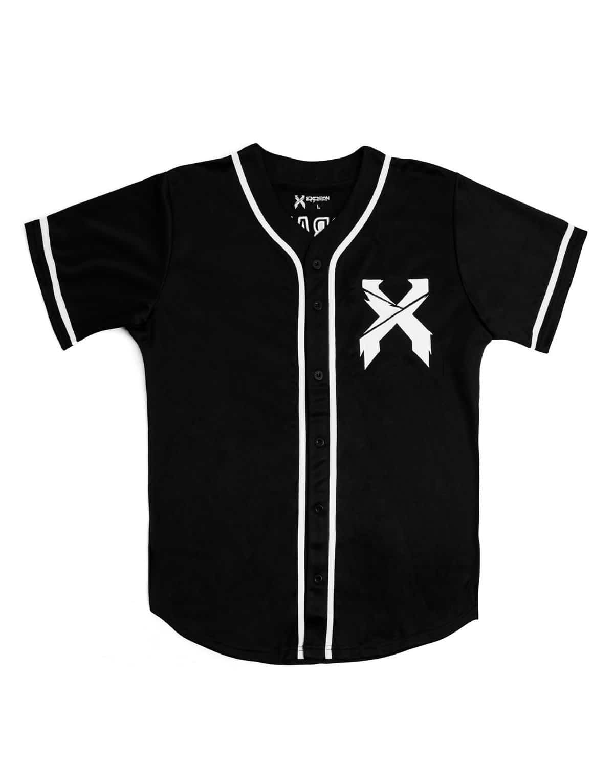 Excision Baseball Jersey (Black/White) - Excision