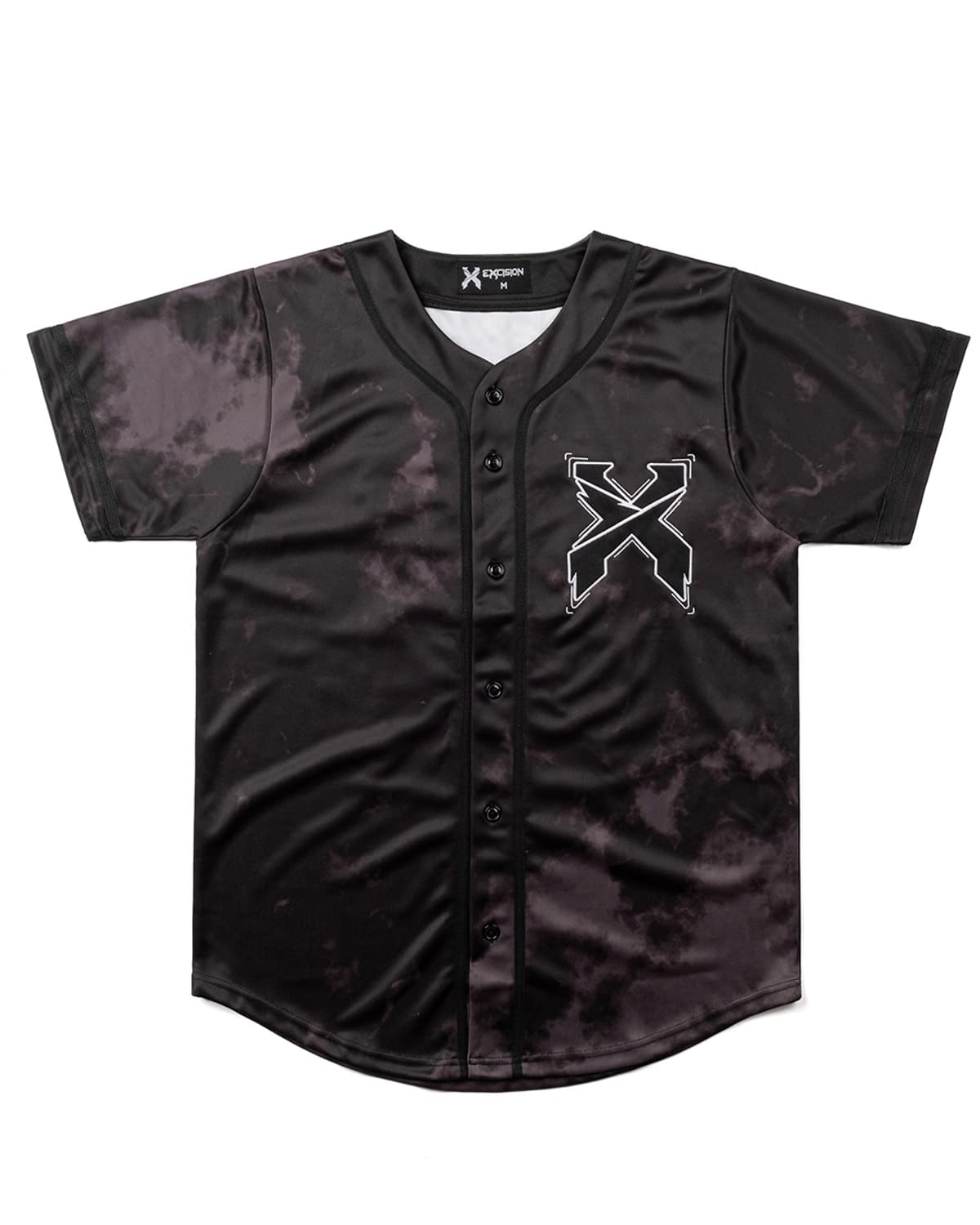 Headbanger Tie Dye Baseball Jersey (Black) - Excision