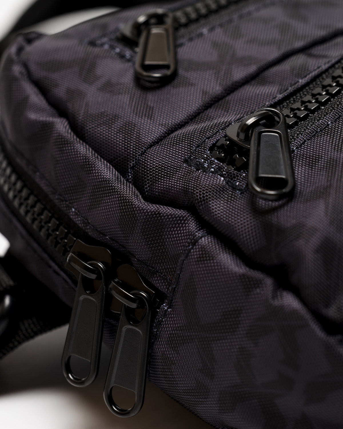 Sliced Logo All-Over Waist Bag (Black/Black) - Excision