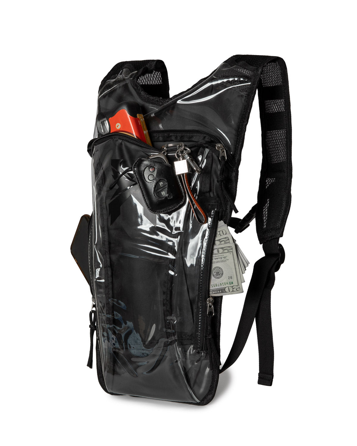 Sliced Logo Hydration Pack (Black/Clear) - Excision