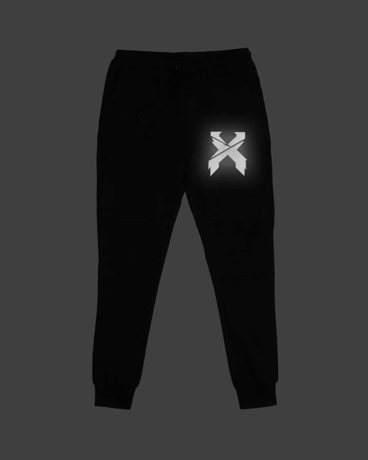 Sliced Logo Reflective Joggers (Black) - Excision