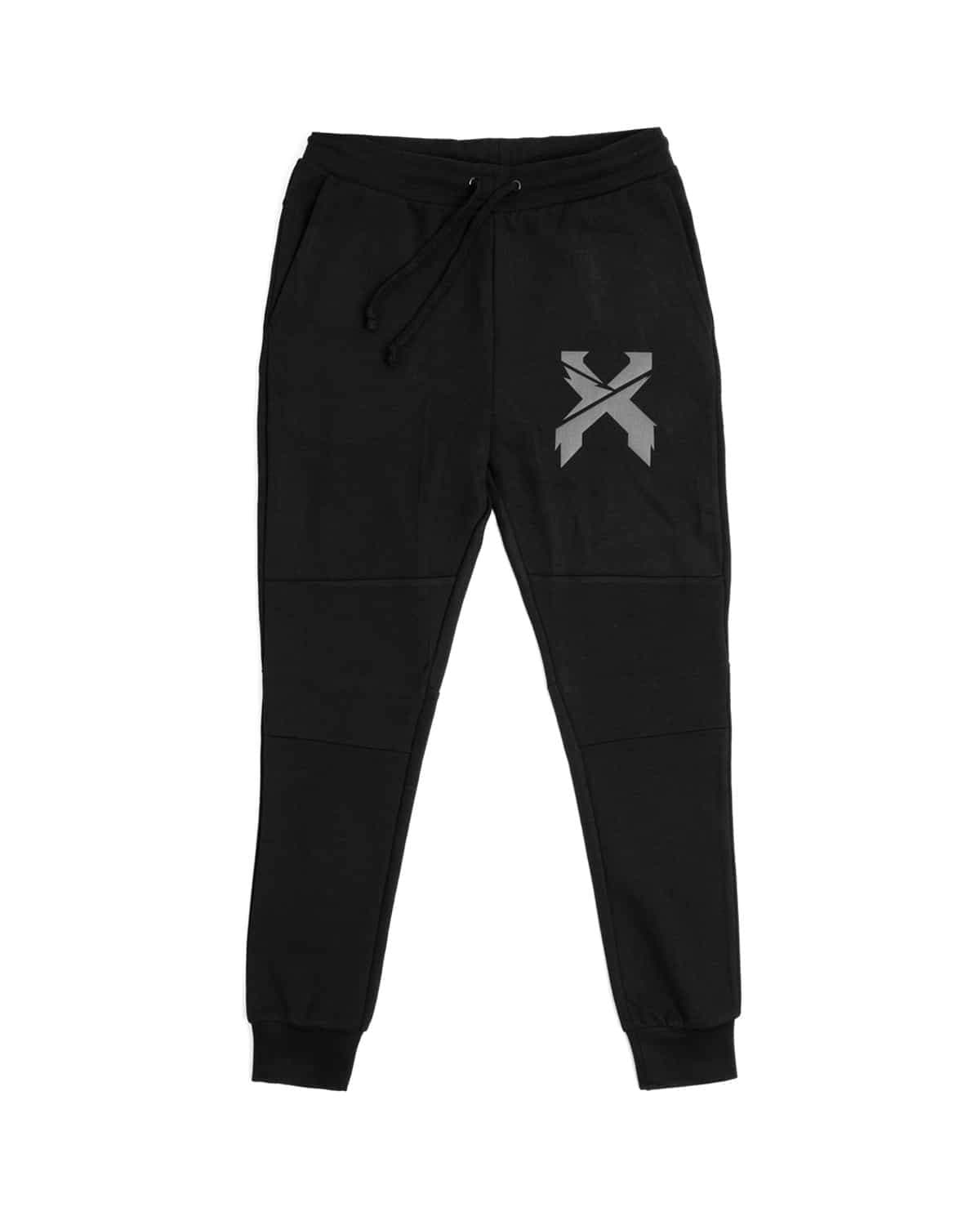 Sliced Logo Reflective Joggers (Black) - Excision