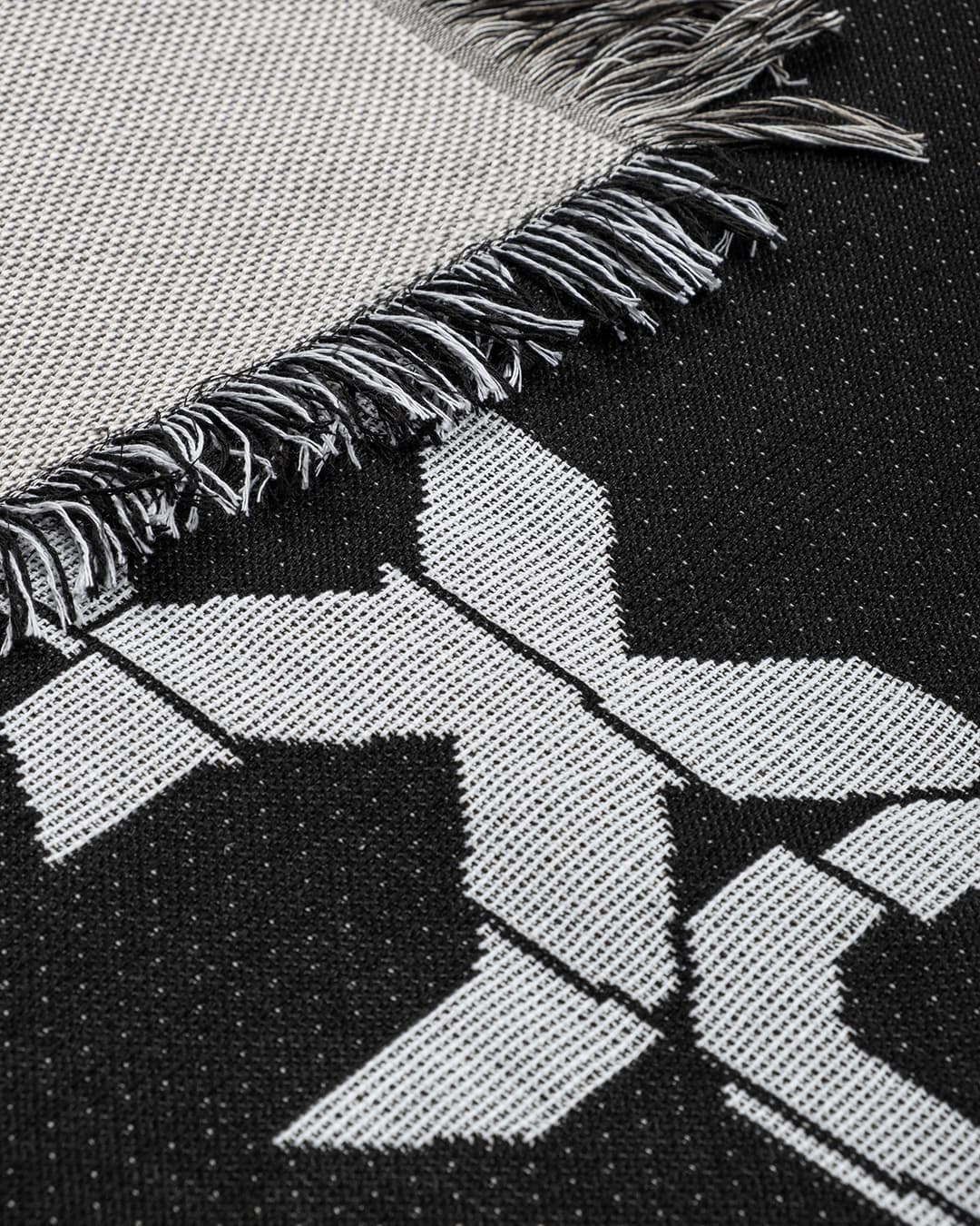 Sliced Logo Woven Blanket (Black/White) - Excision