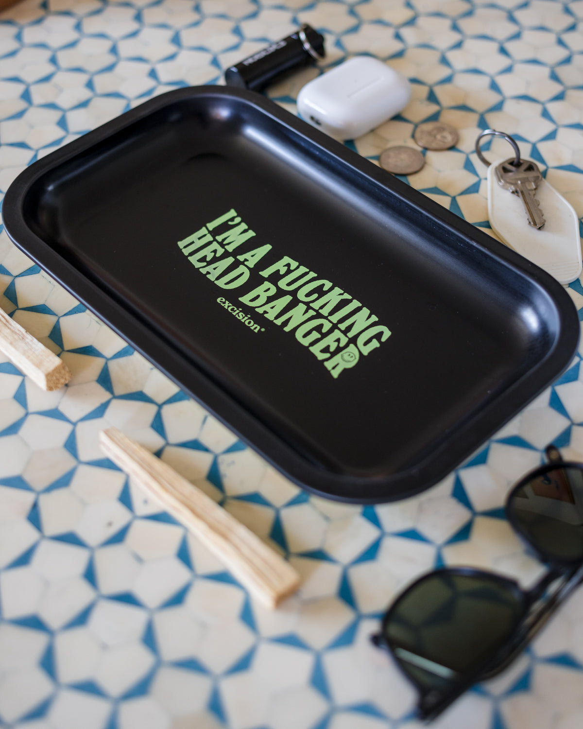 Headbanger Accessory Tray (Black/Green) - Excision