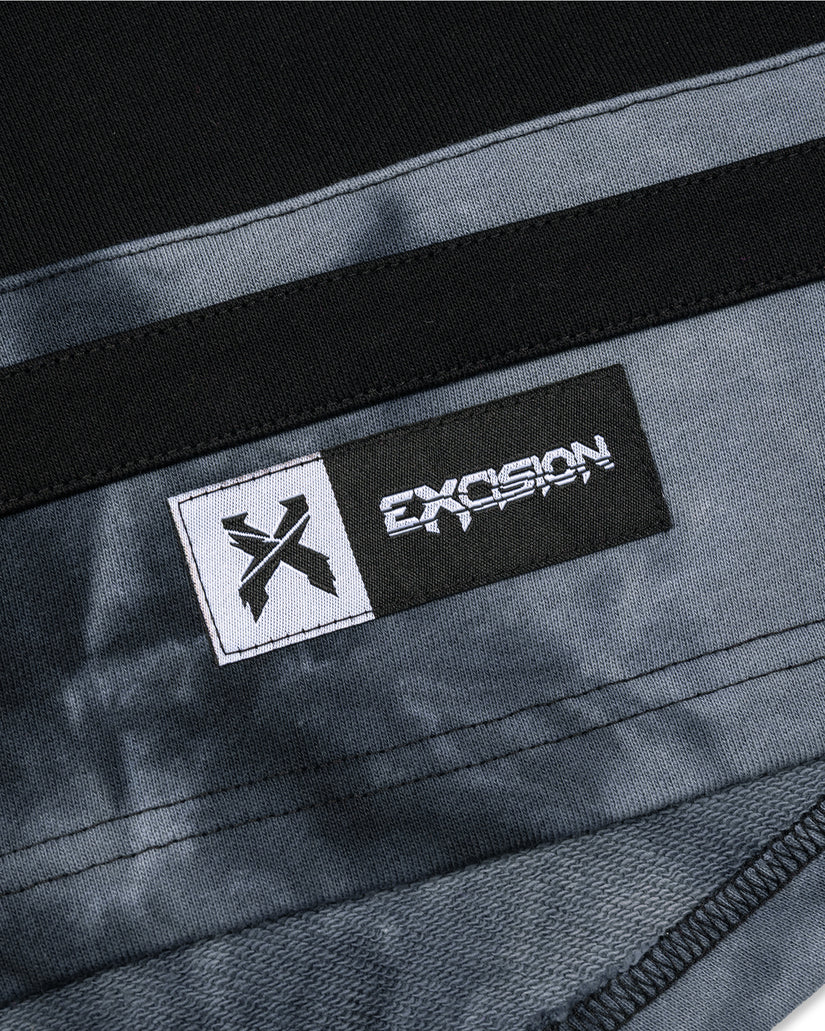 Black Tie Dye Lacer Hoodie - Excision
