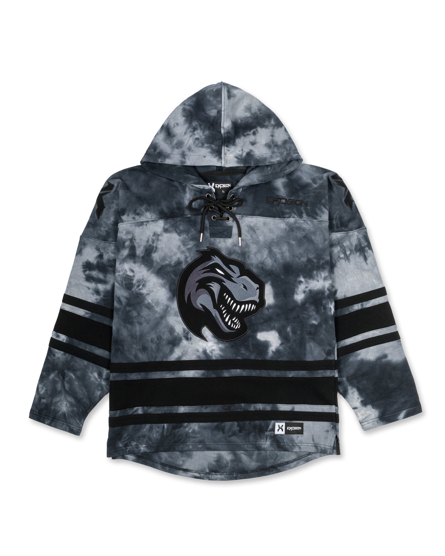 Black Tie Dye Lacer Hoodie - Excision