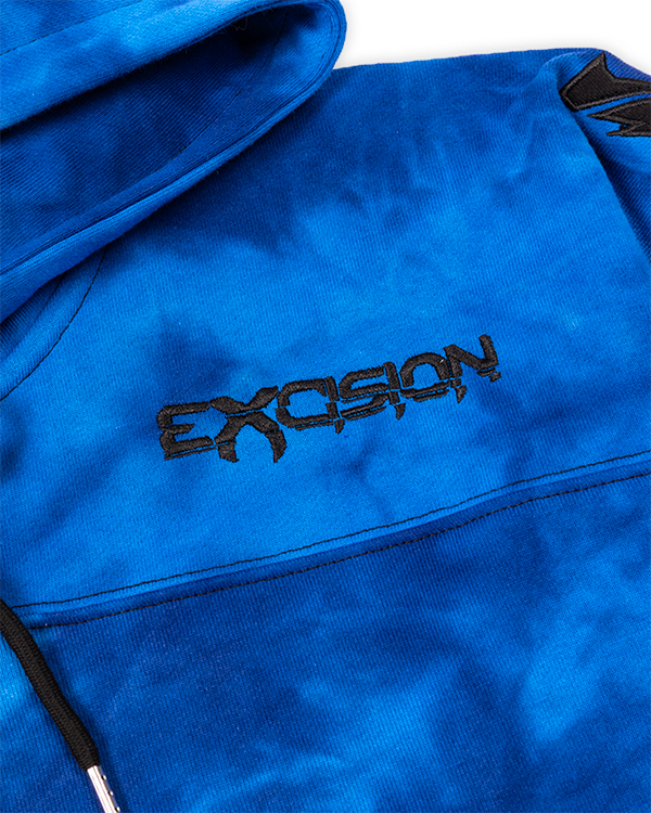 Blue Tie Dye Lacer Hoodie - Excision