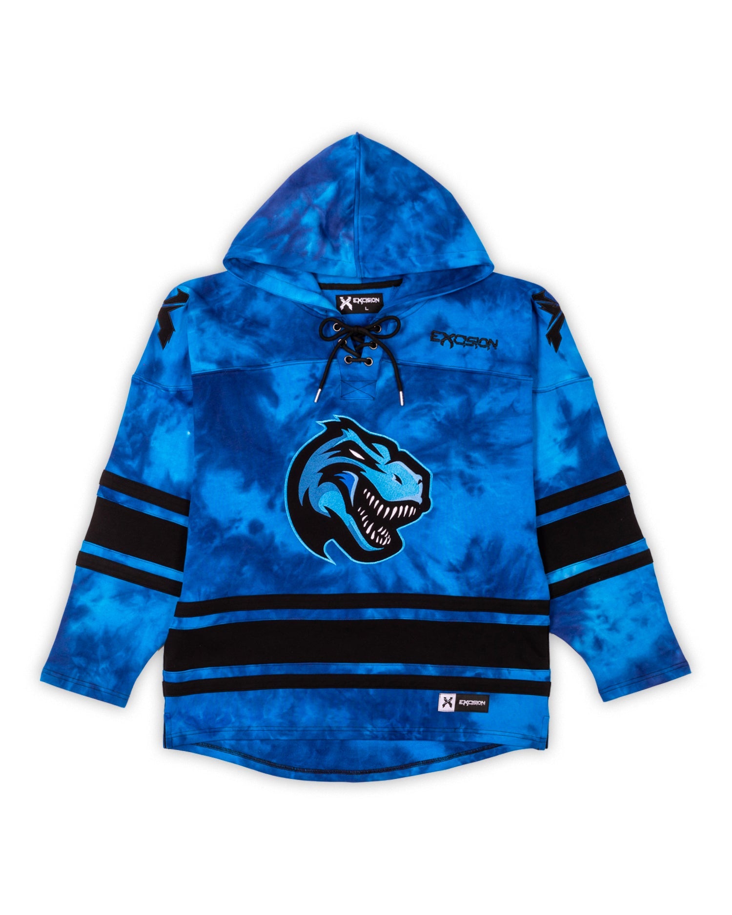Blue Tie Dye Lacer Hoodie - Excision