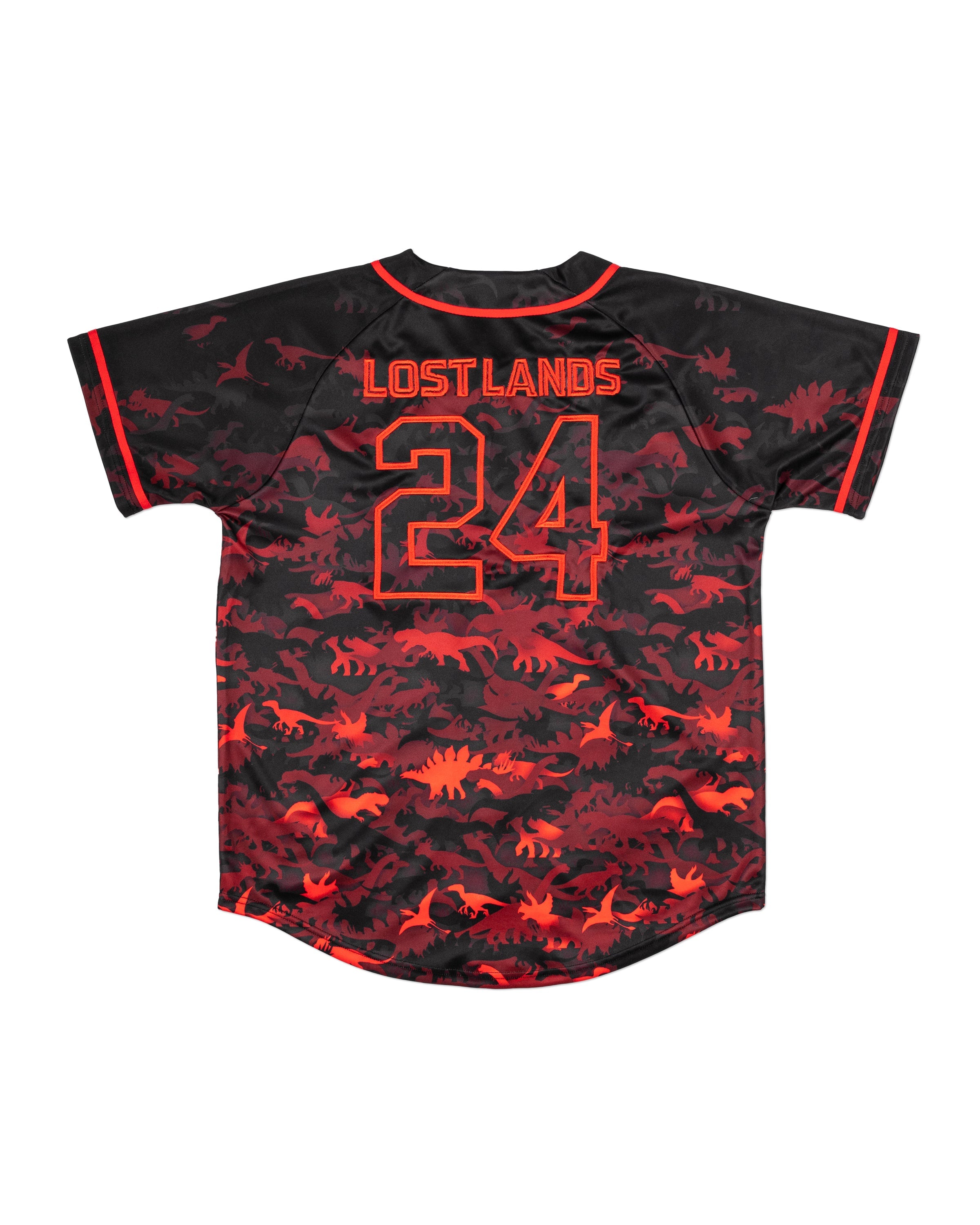 Lost Lands Red Dino Baseball Jersey - Excision