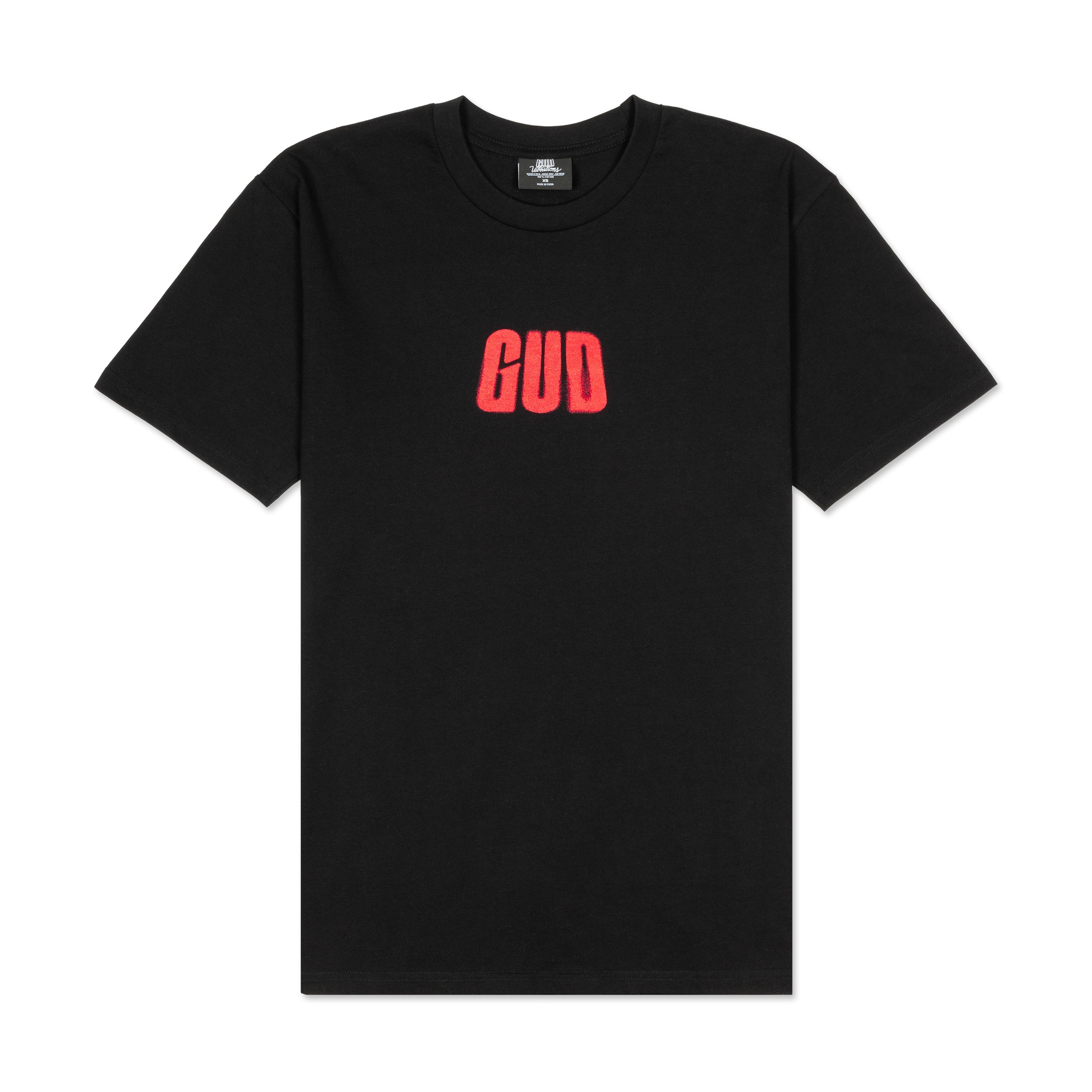 GUD VIBRATIONS GRAFFITI TEE - BLACK - Slander Merchandise