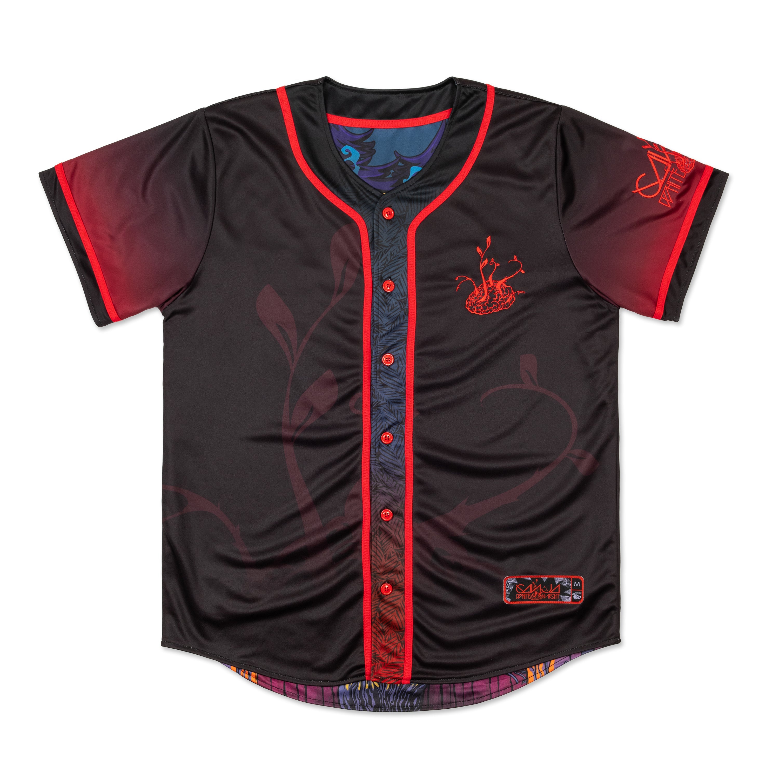 Ganja White Night Bassline 2.0 Reversible Baseball Jersey Baseball Jersey Bassline 2.0 Reversible Baseball Jersey - XS
