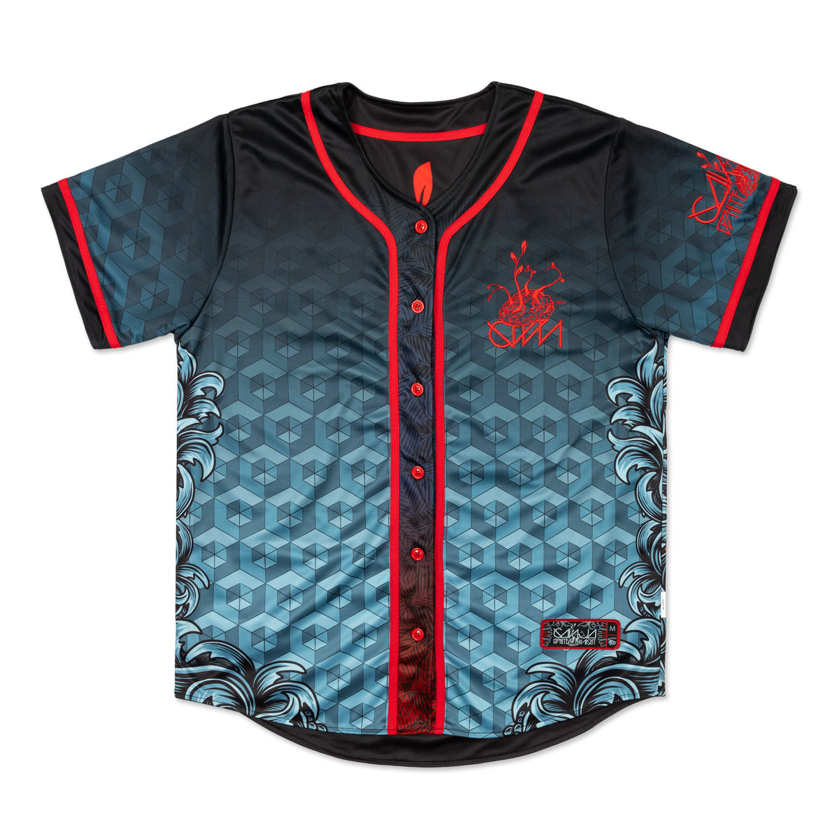 Ganja White Night Bassline 2.0 Reversible Baseball Jersey Baseball Jersey Bassline 2.0 Reversible Baseball Jersey - XS