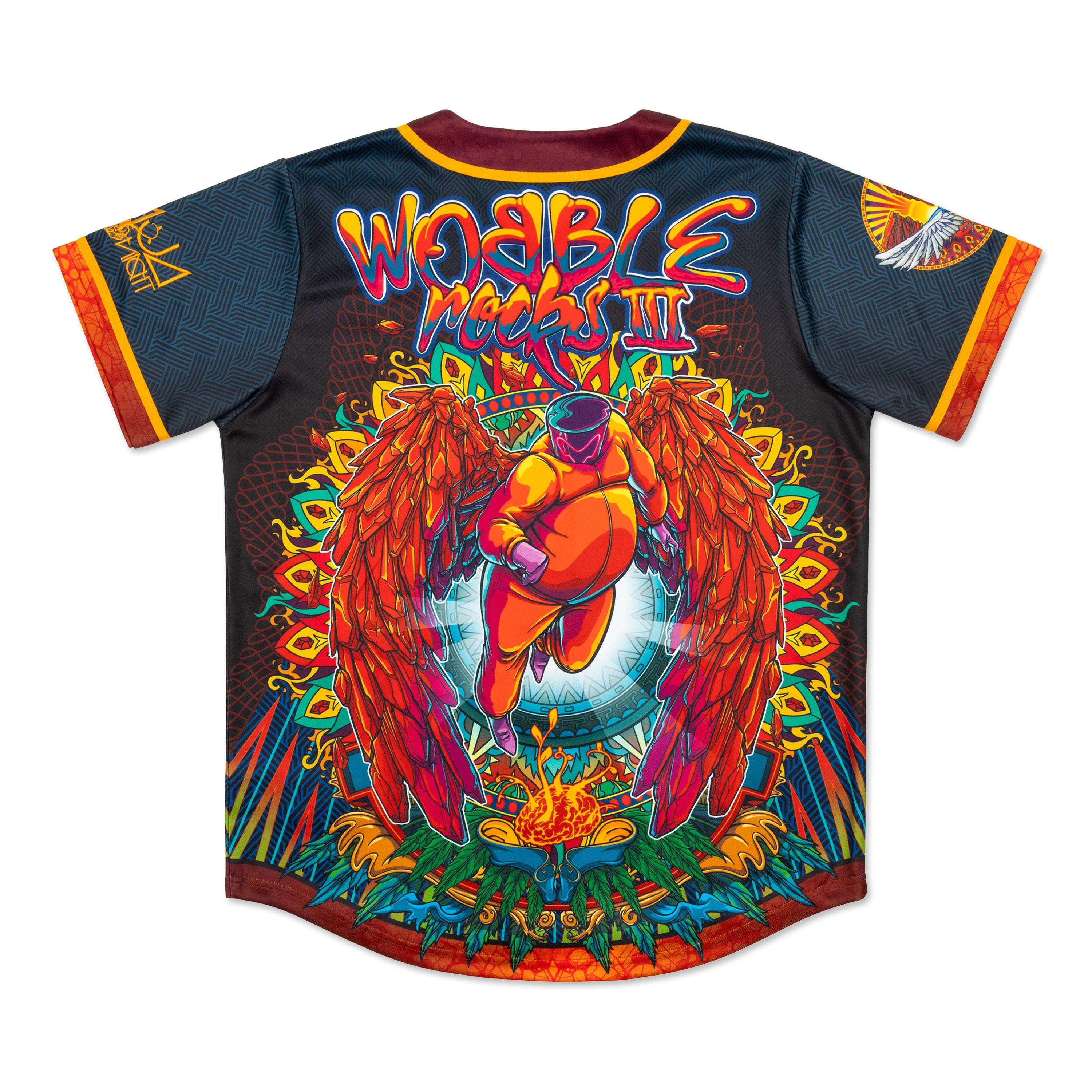 Ganja White Night Wobble Rocks III Baseball Jersey Baseball Jersey Wobble Rocks III Baseball Jersey - S