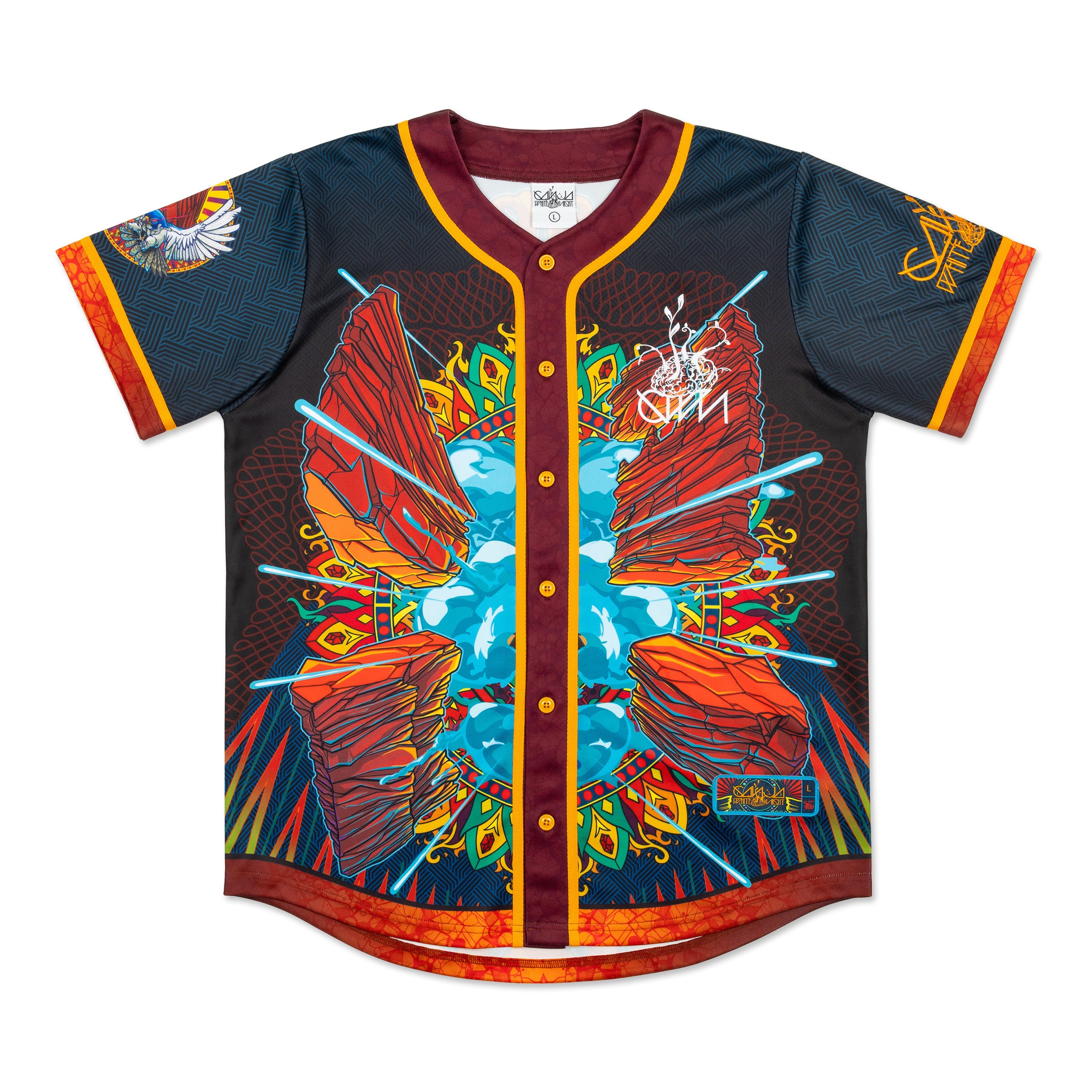 Ganja White Night Wobble Rocks III Baseball Jersey Baseball Jersey Wobble Rocks III Baseball Jersey - S