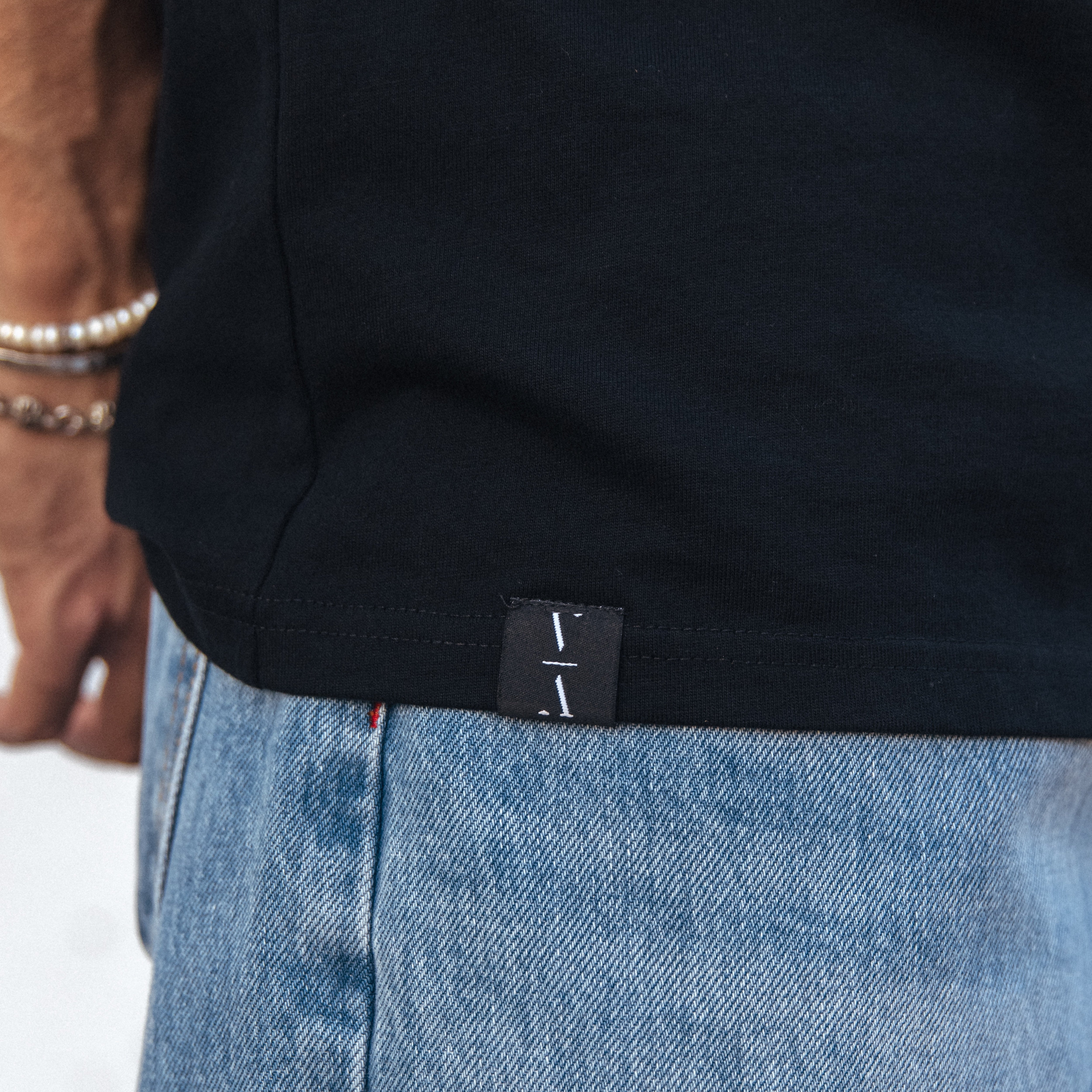 Lane 8 Black & White Logo Tee