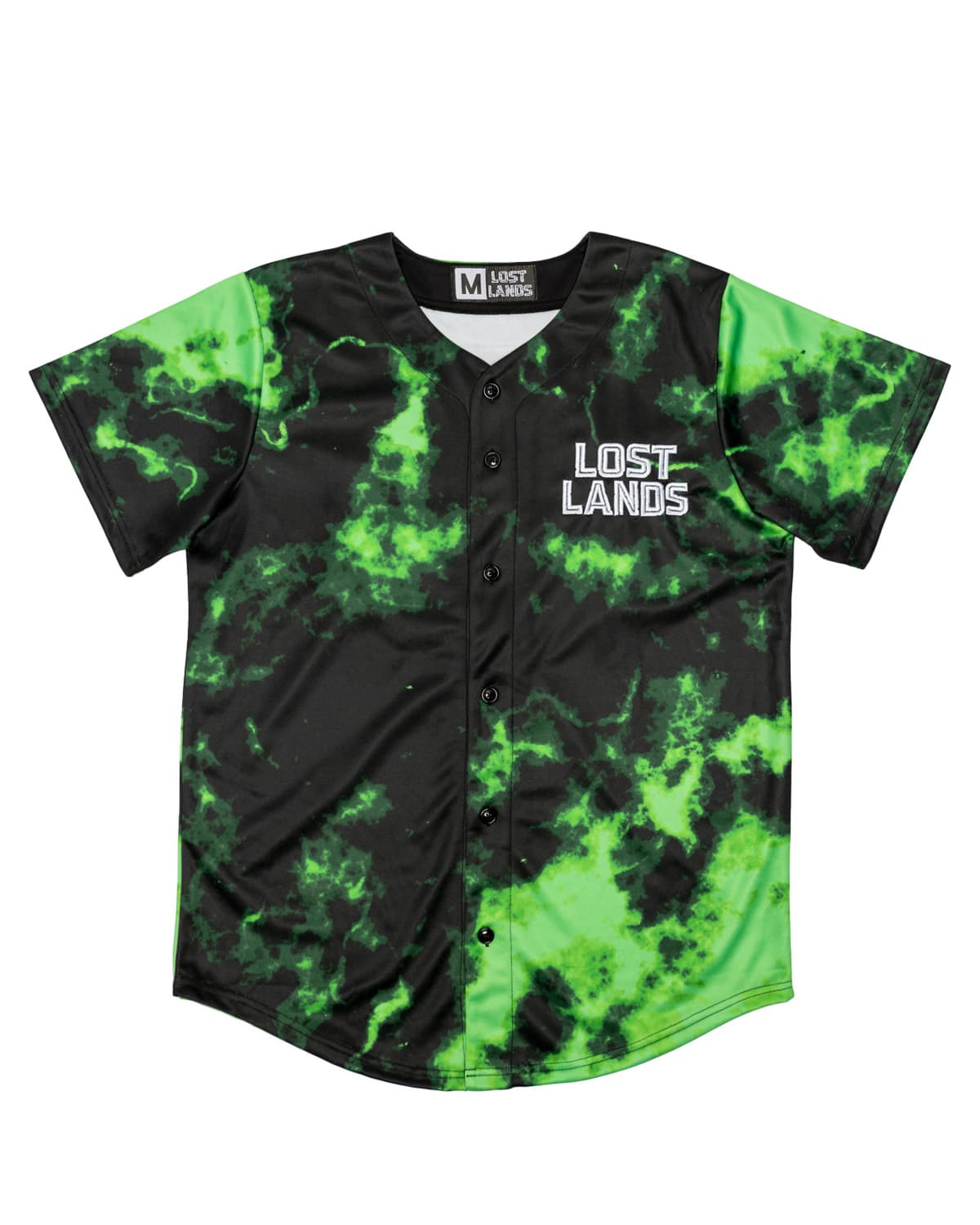 Lost Lands Tie Dye Baseball Jersey (Green) - Excision