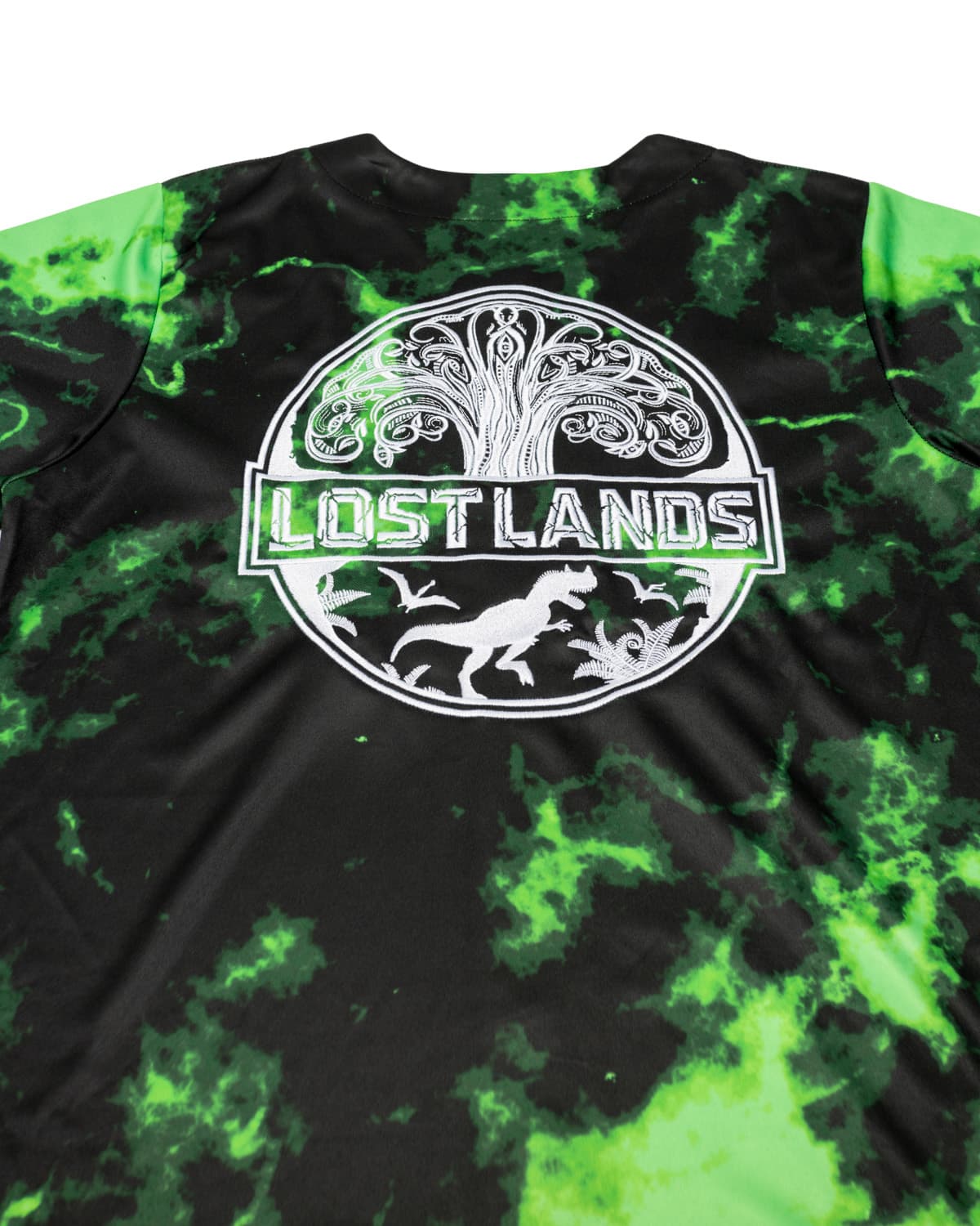 Lost Lands Tie Dye Baseball Jersey (Green) - Excision