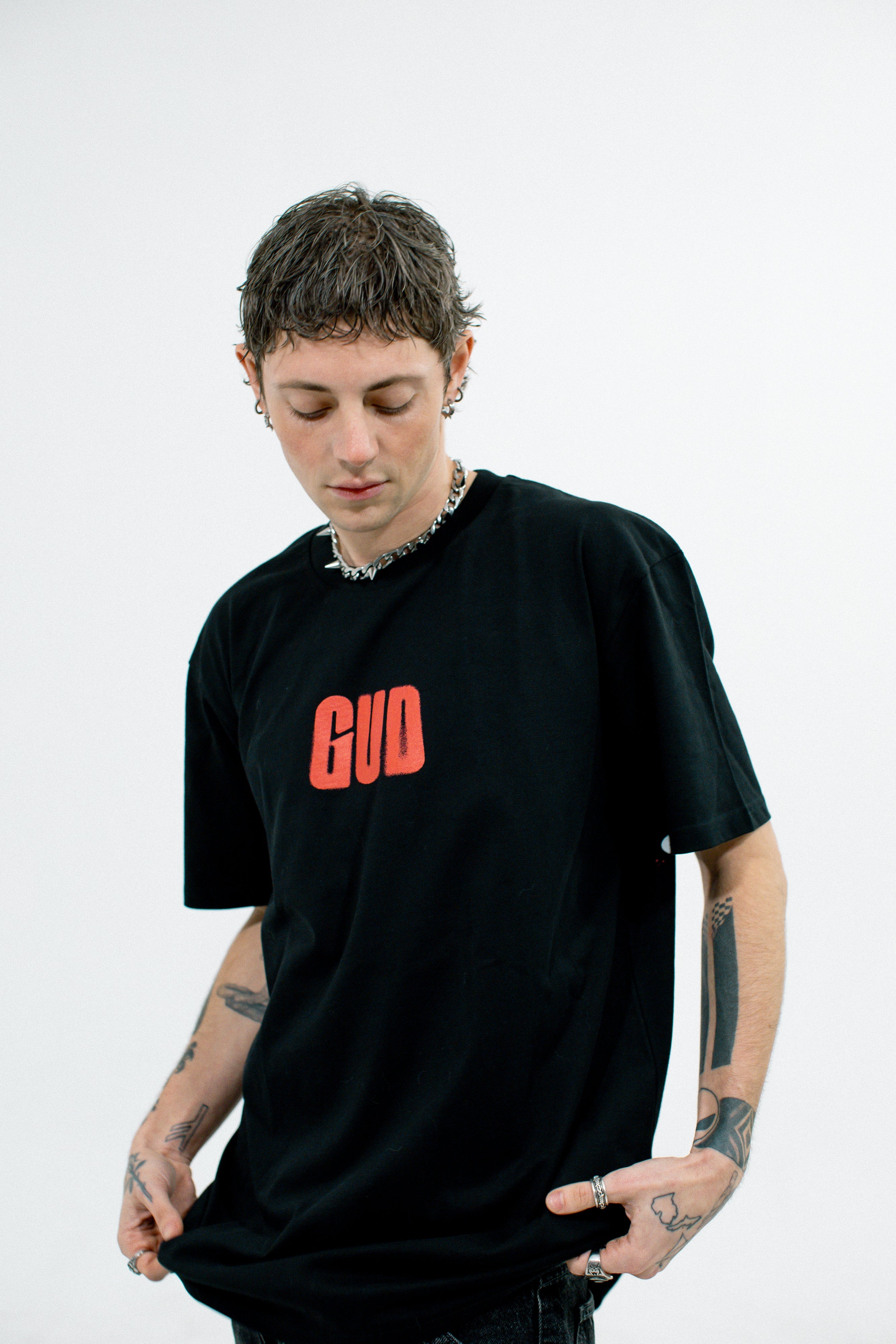 GUD VIBRATIONS GRAFFITI TEE - BLACK - Slander Merchandise