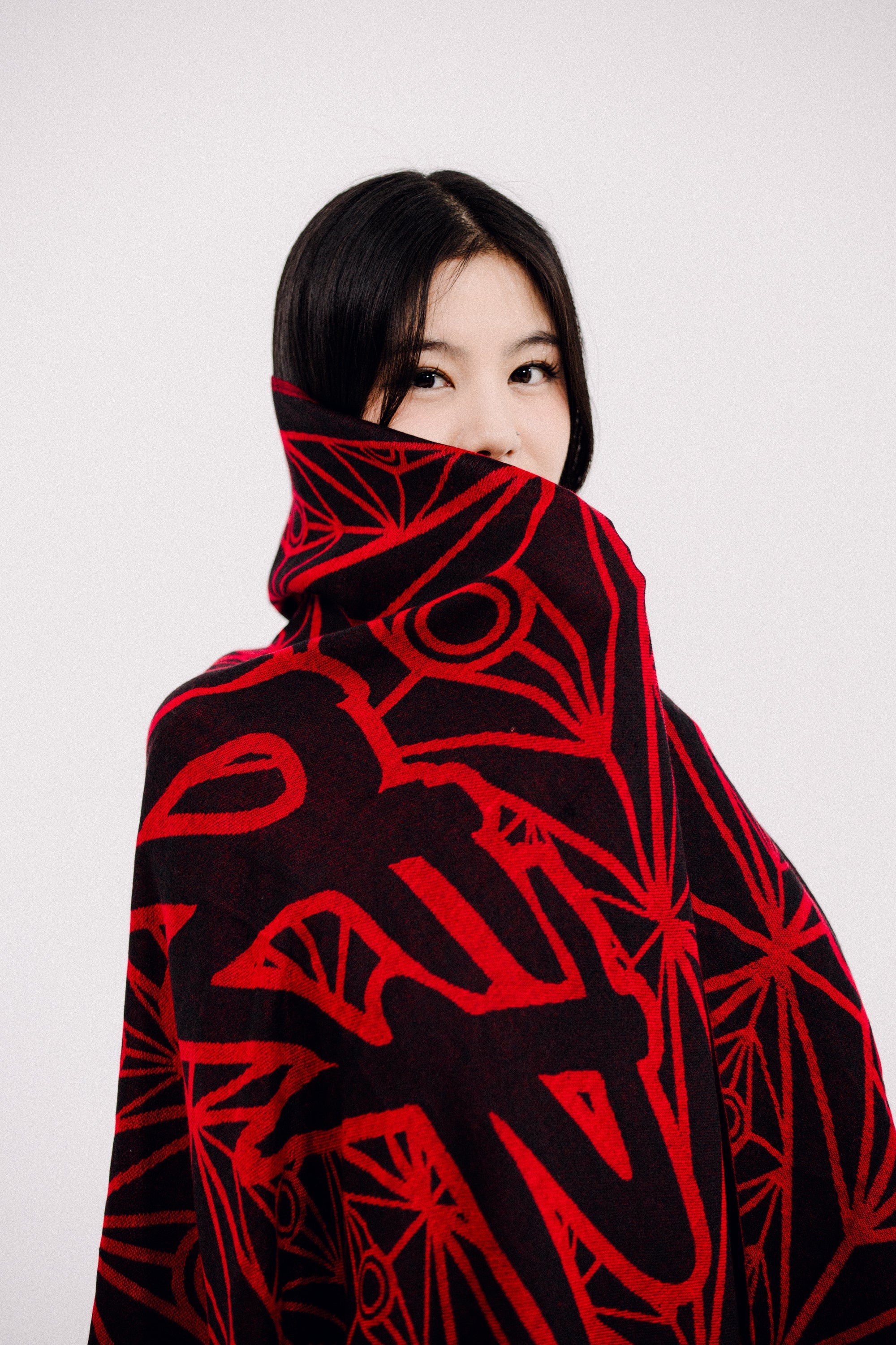 Eye Pashmina - Red - Slander Merchandise