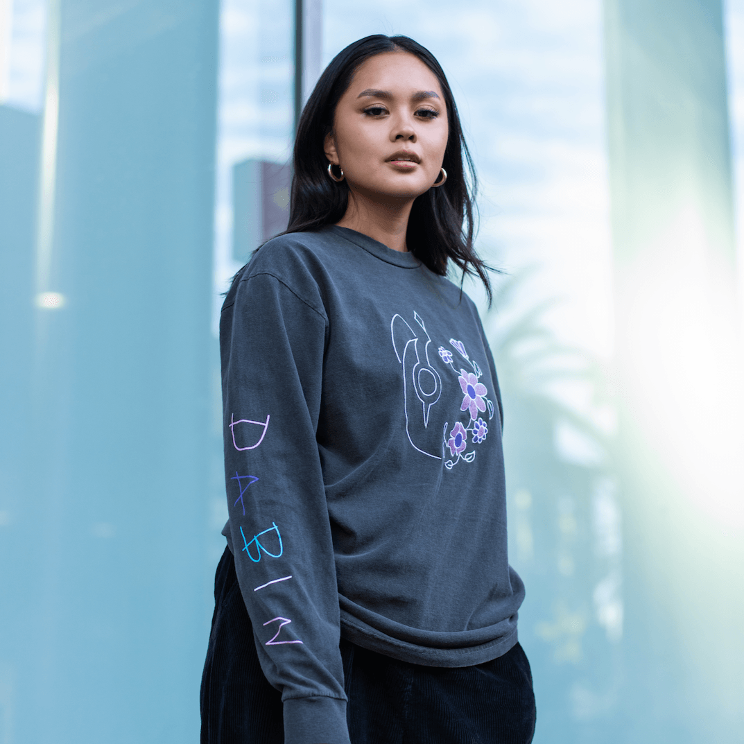Dabin - Embroidered Charcoal Long Sleeve