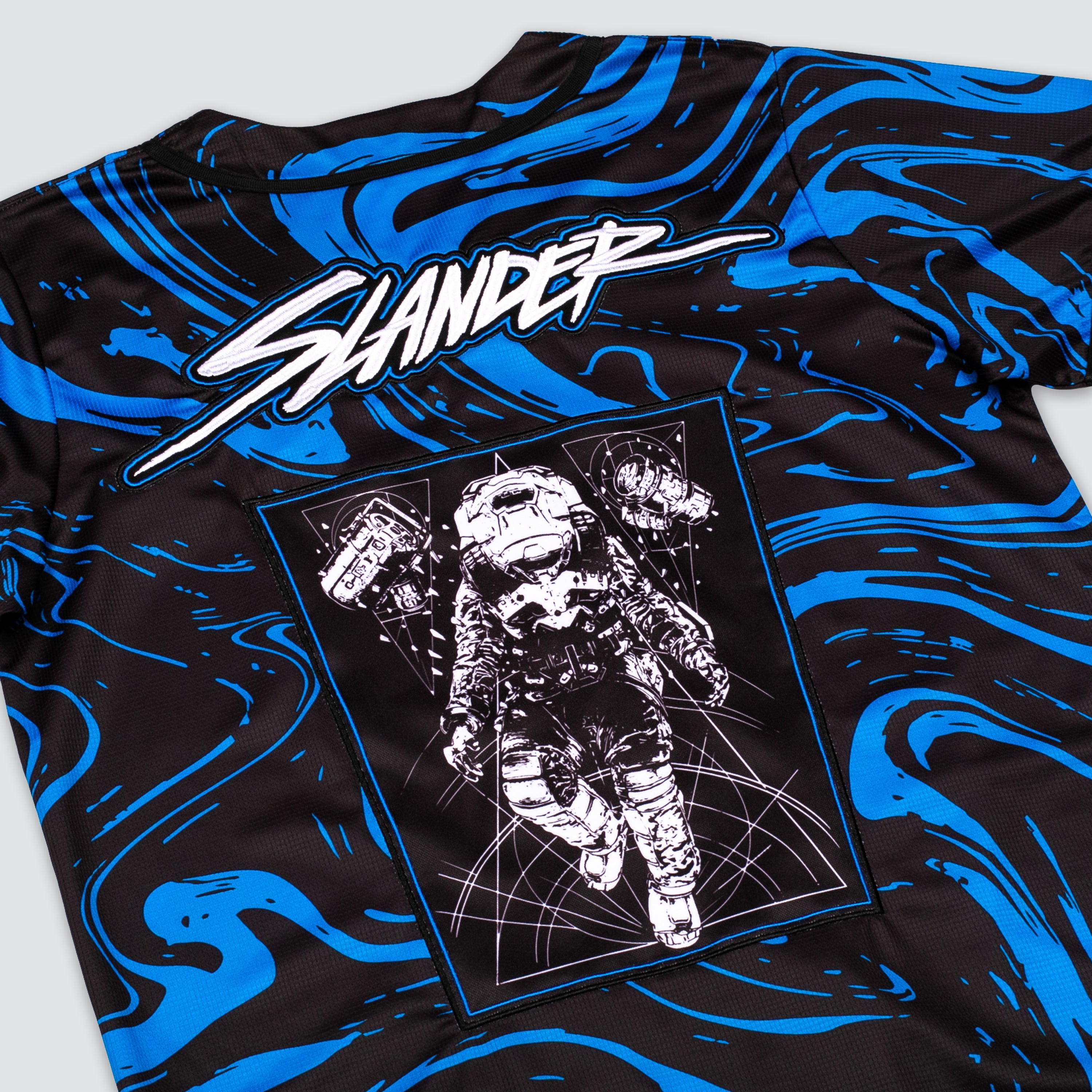 SPACEMAN JERSEY - BLUE/BLACK MARBLE - Slander Merchandise