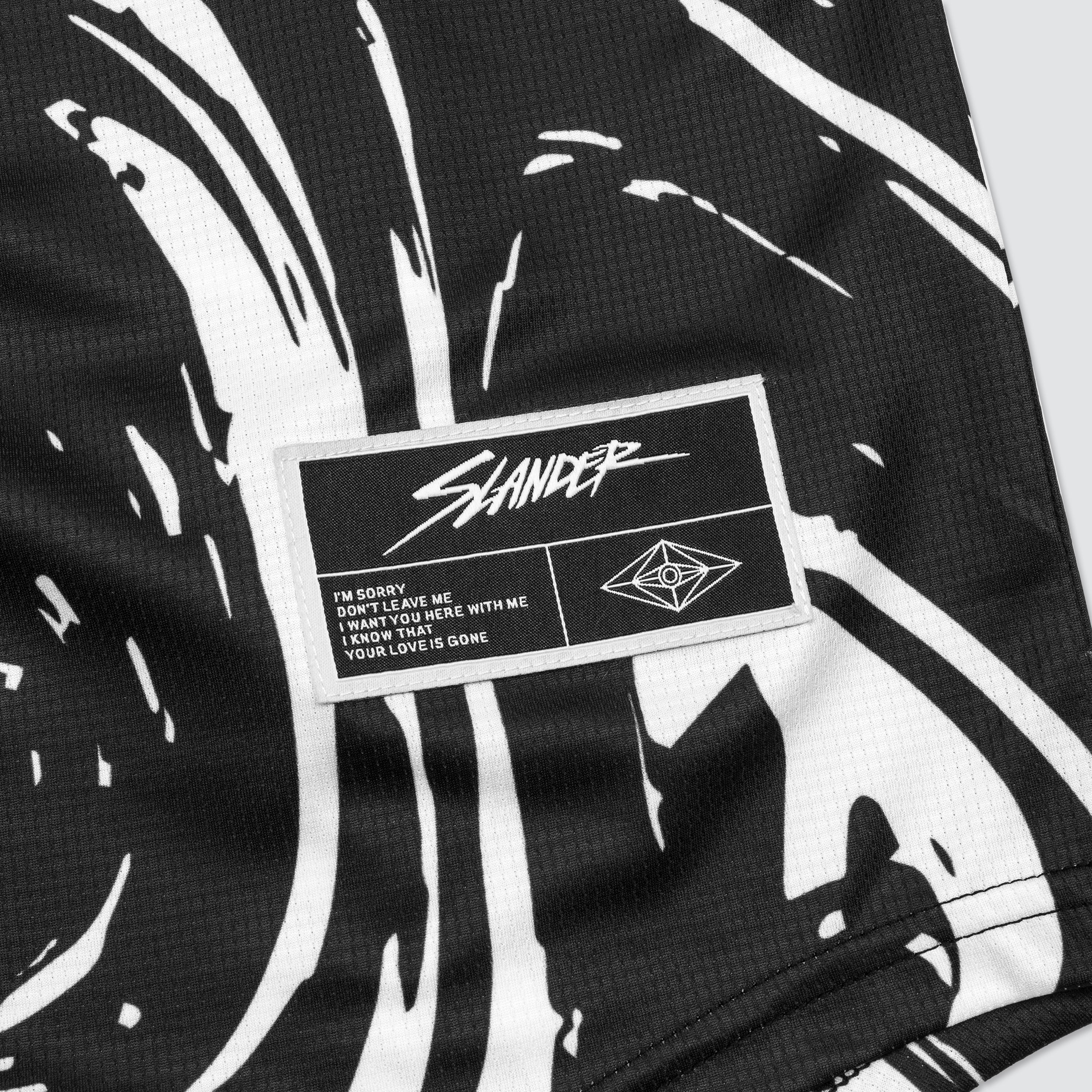 SPACEMAN JERSEY - BLACK/WHITE REFLECTIVE MARBLE - Slander Merchandise