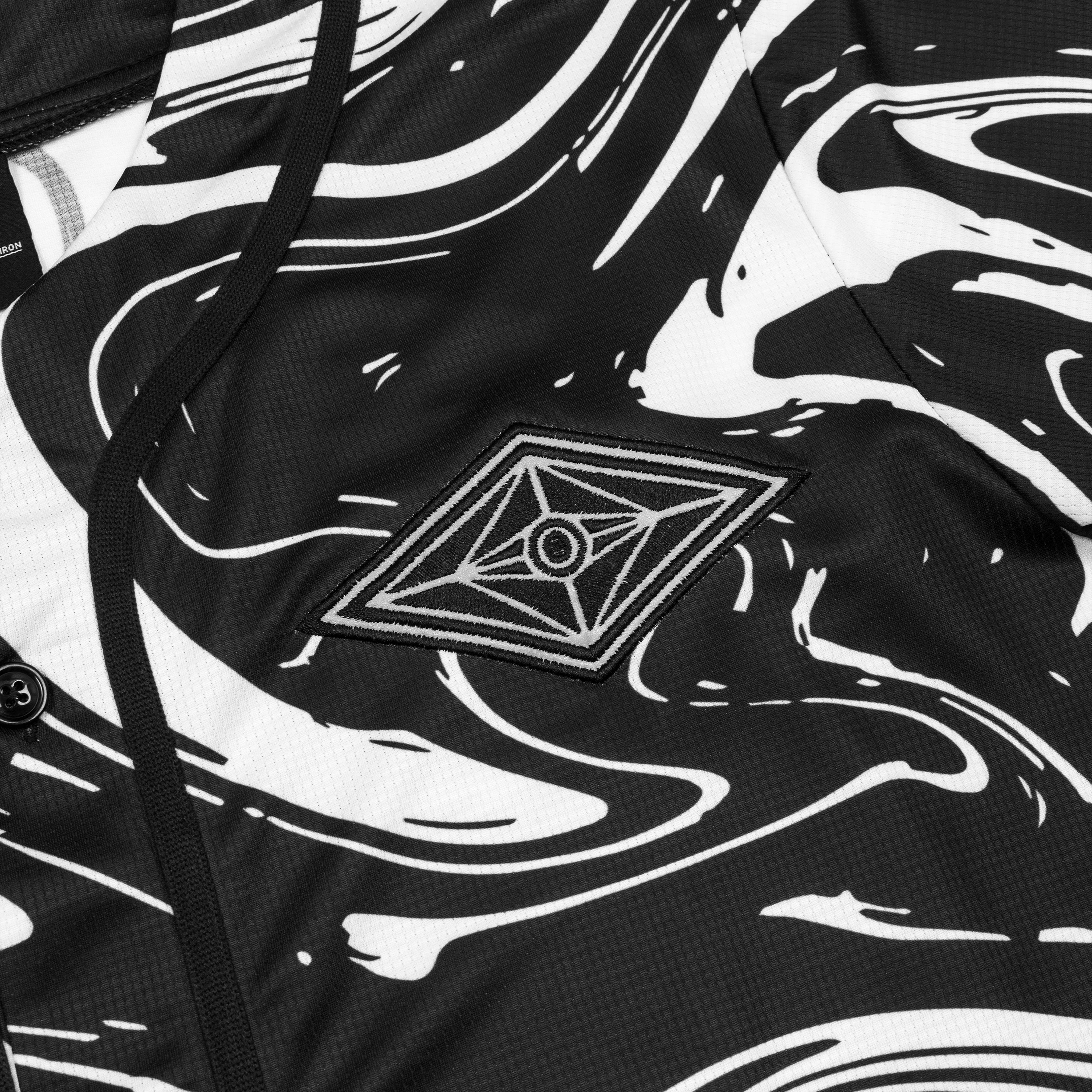 SPACEMAN JERSEY - BLACK/WHITE REFLECTIVE MARBLE - Slander Merchandise