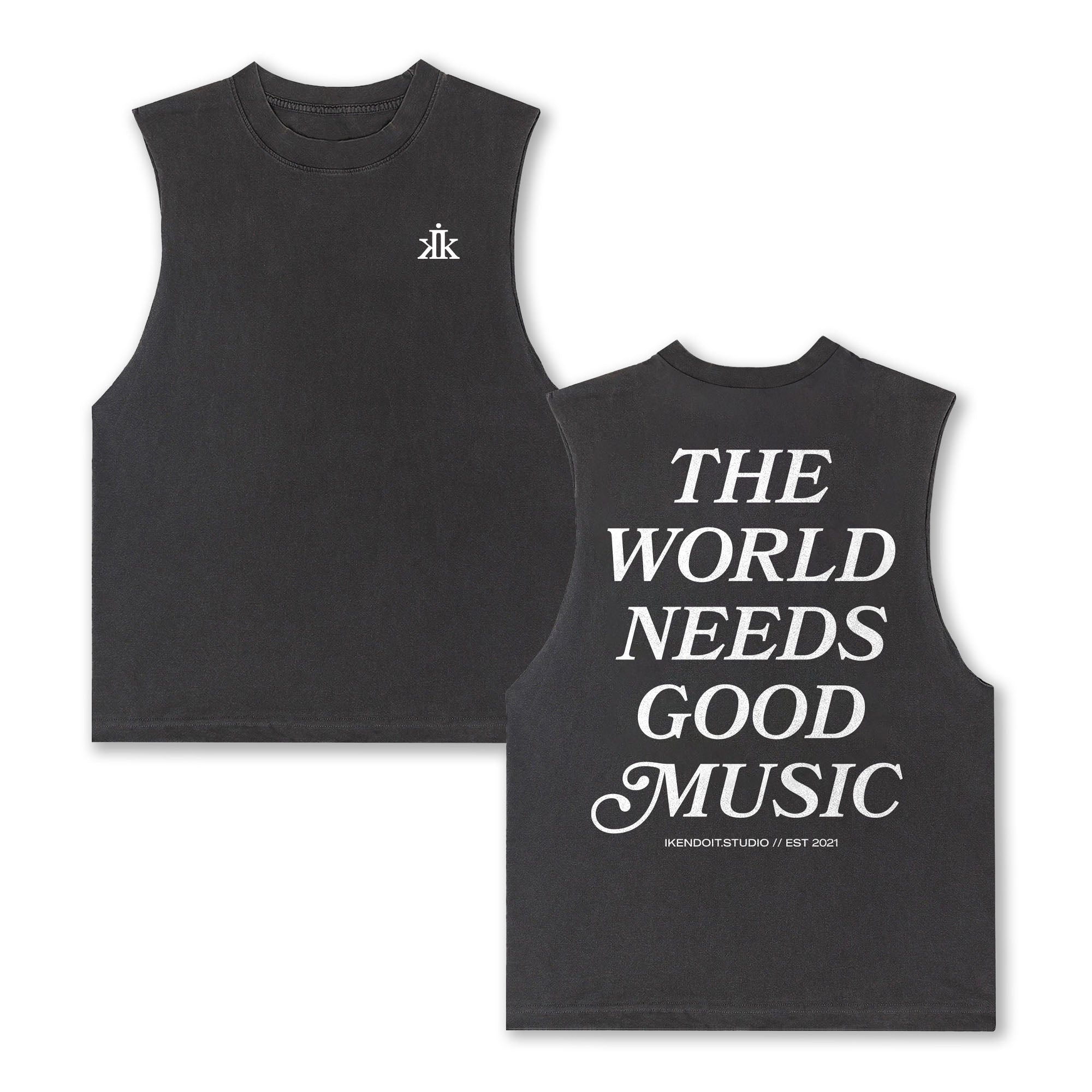 The World Needs Good Music Sleeveless Tee