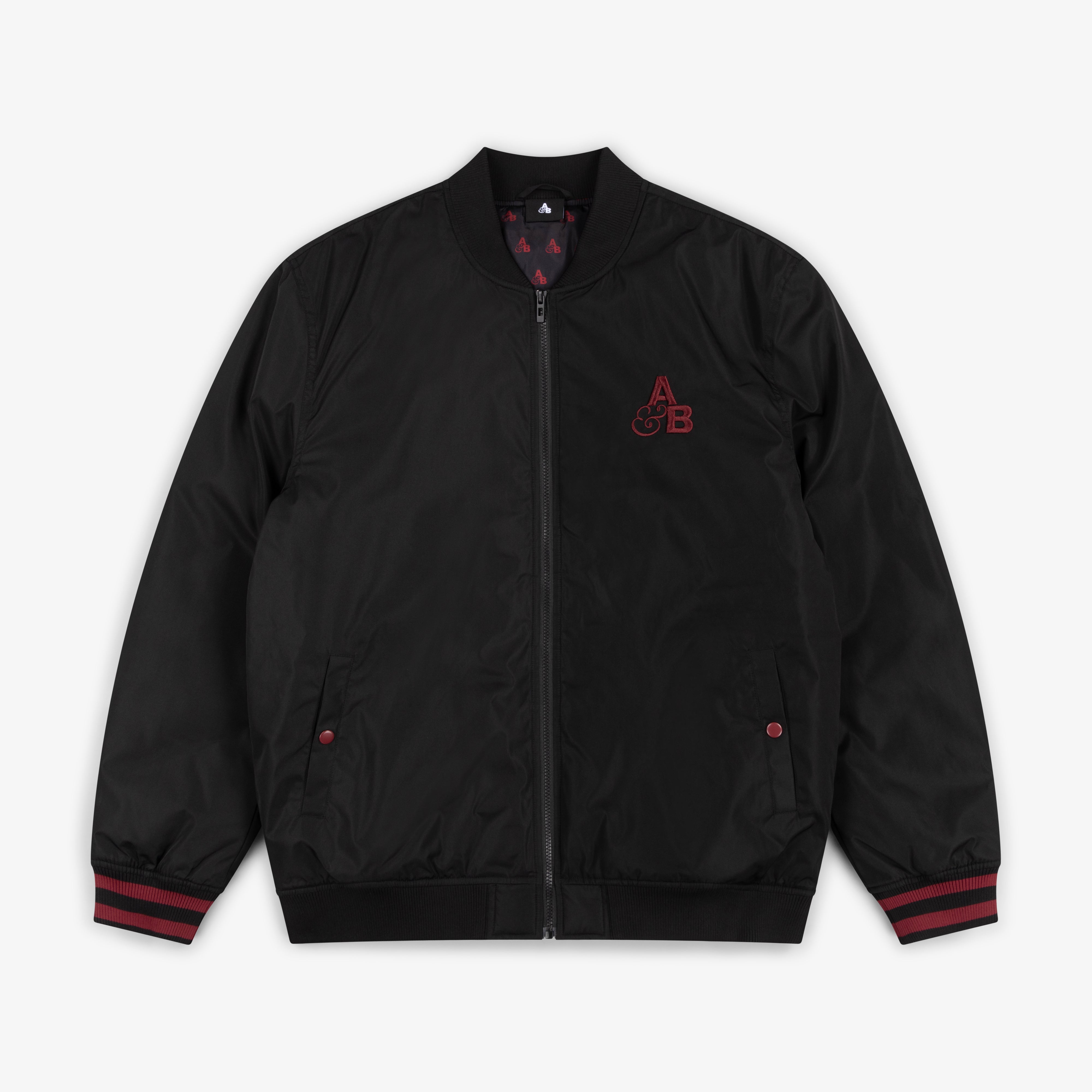 Above & Beyond Above & Beyond Bomber Jacket / Black & Maroon Bomber Jacket Above & Beyond Bomber Jacket / Black & Maroon - S