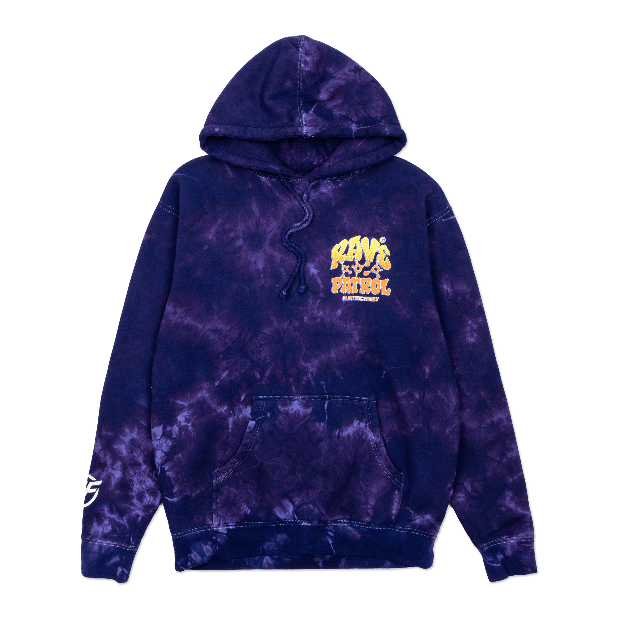 Electric Family Rave Patrol Purple Dye Hoodie - Hoodie Rave Patrol Purple Dye Hoodie - S