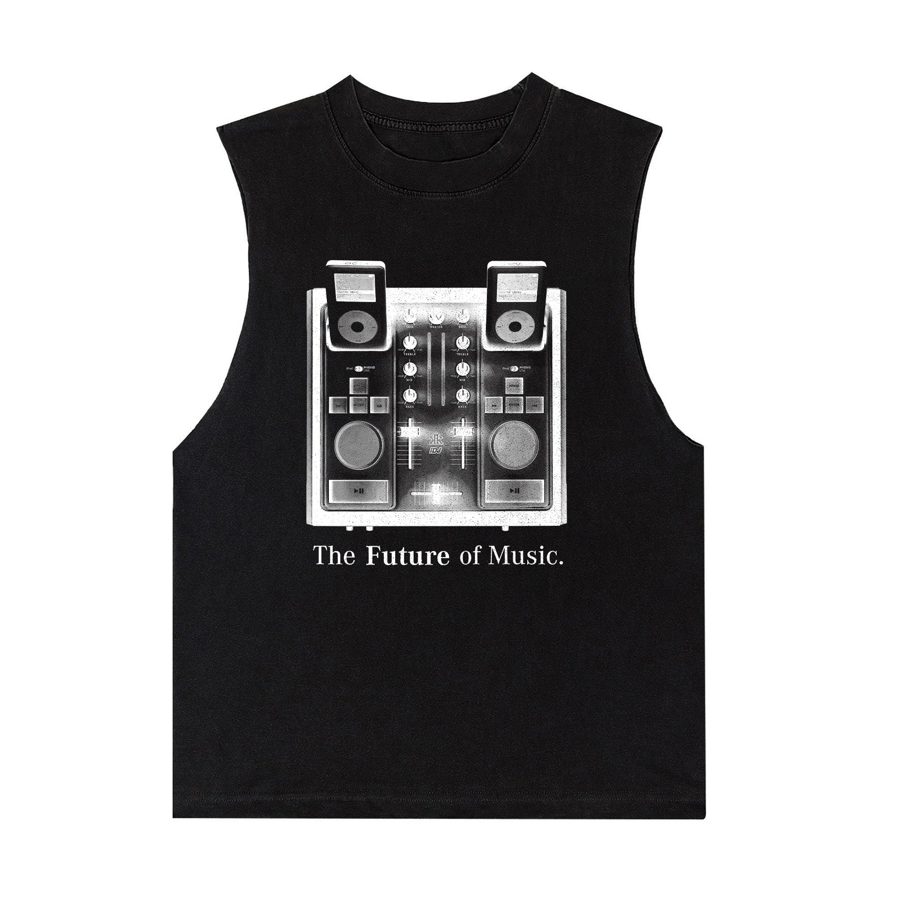 The Future of Music Sleeveless Tee / Black Edge