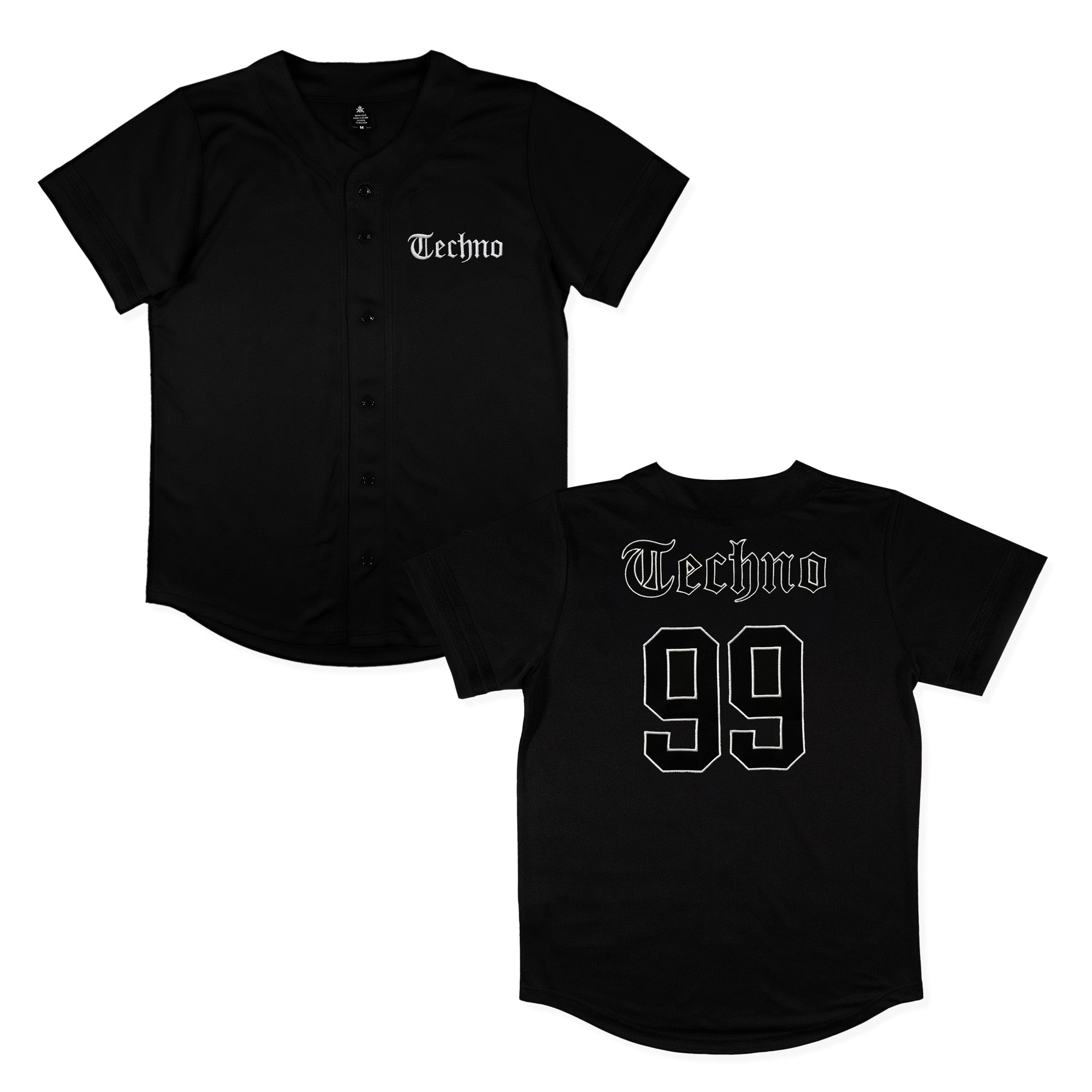 Techno Baseball Jersey / Black