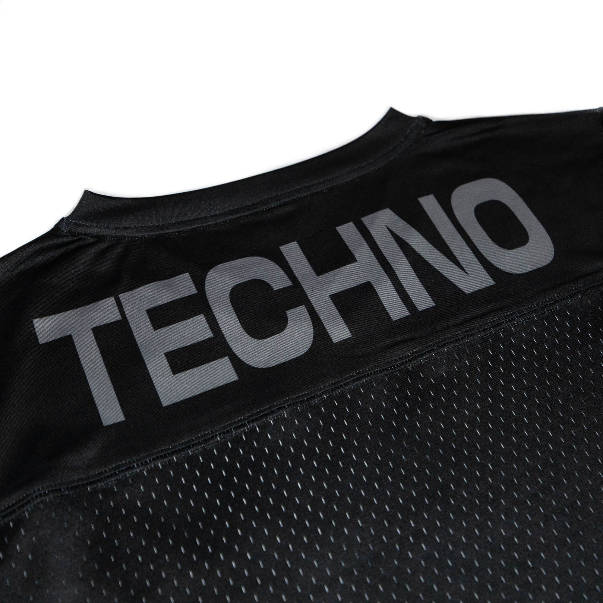 Techno Cropped Football Jersey / Black