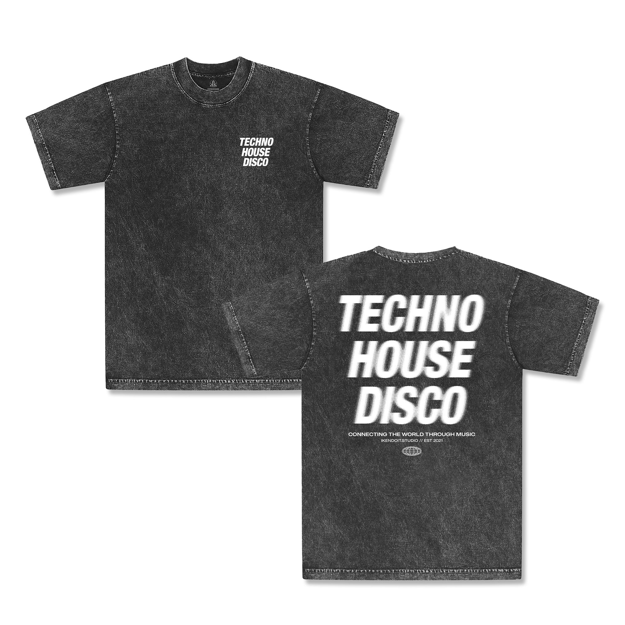 Techno x House x Disco Tee / Carbon Black