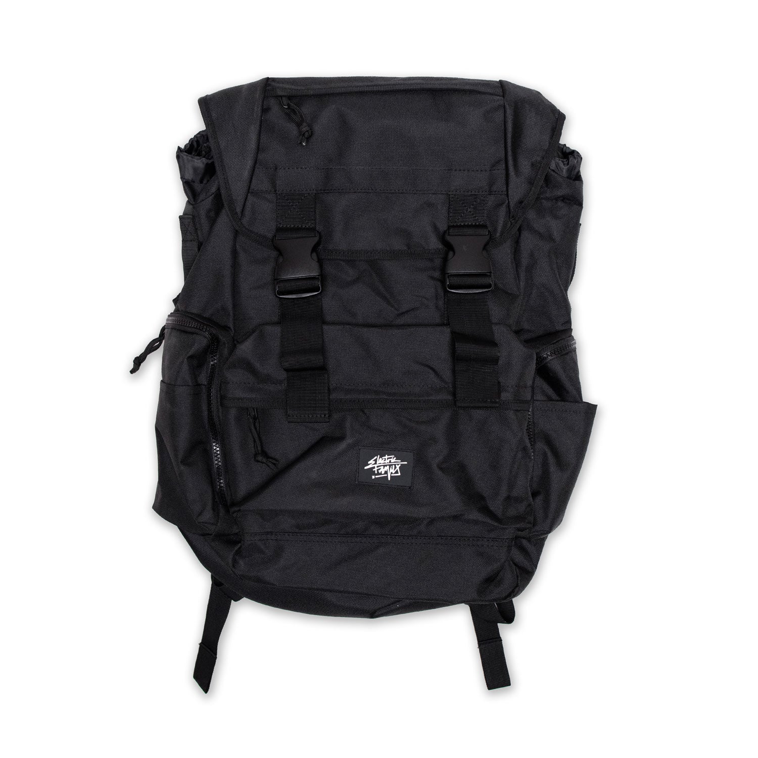 Branded Logo Gray Black Backpack