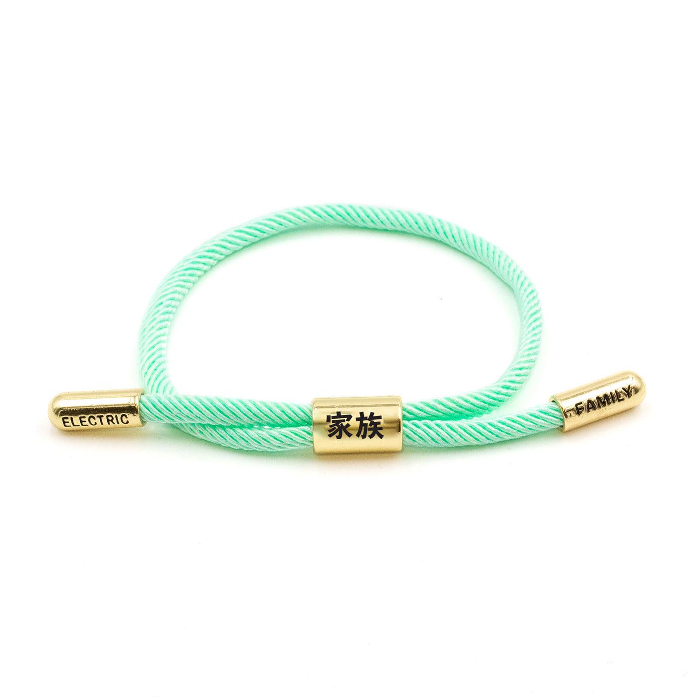Kazoku New School (Aqua/Gold) - New School Bracelet - Electric Family- Electric Family Official Artist Merchandise