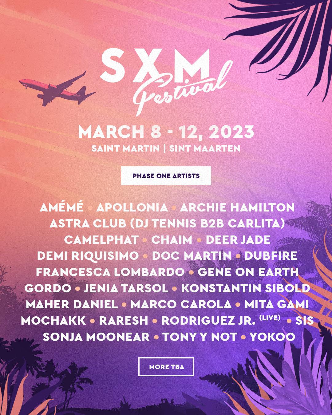 SXM Festival announces CamelPhat, Dubfire, Gordo, Marco Carola, Francesca Lombardo, Astra Club (DJ Tennis B2B Carlita), Mochakk + more for 2023 lineup - Electric Family