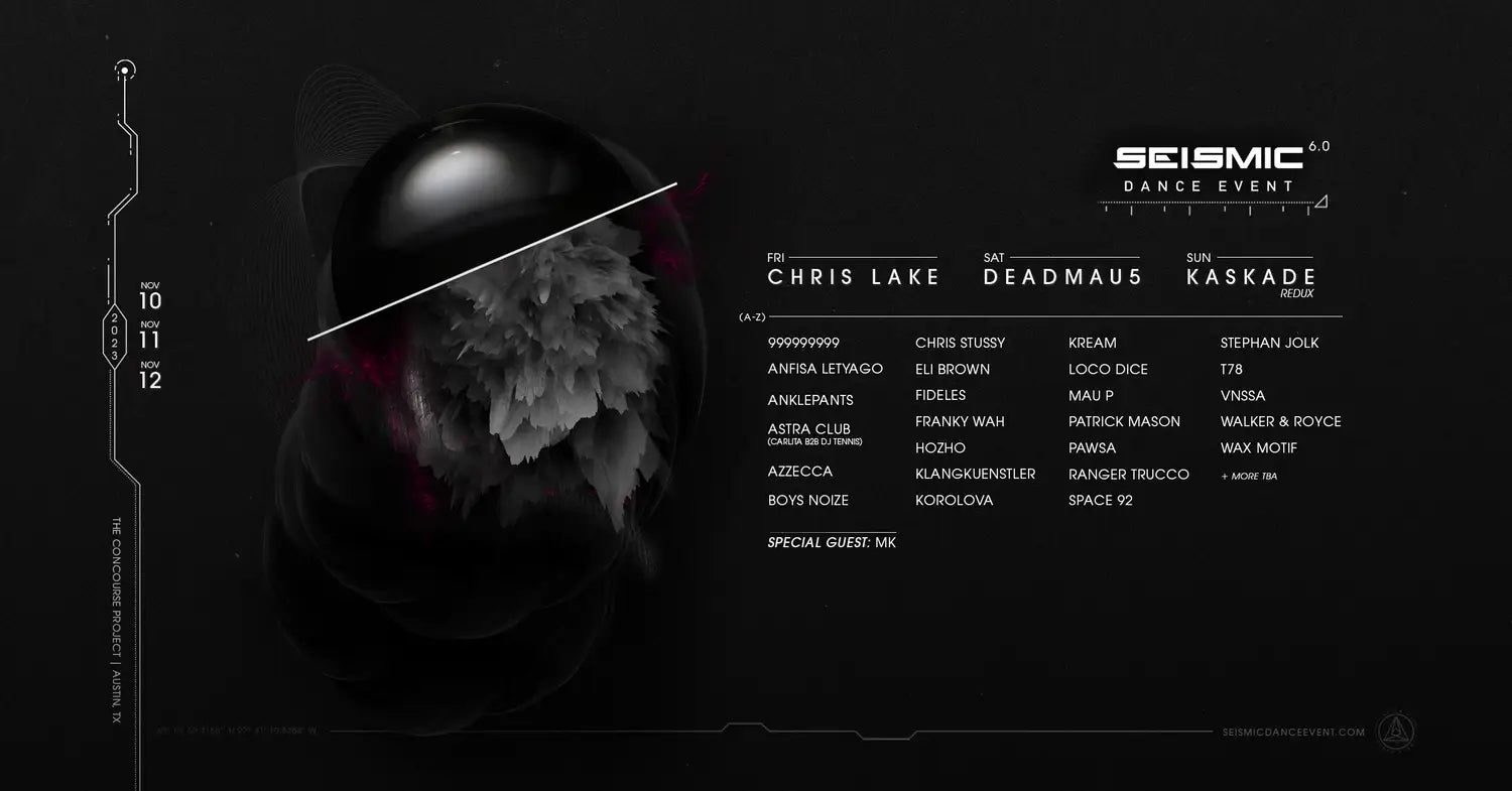 Seismic Dance Event Announces 6.0 Lineup