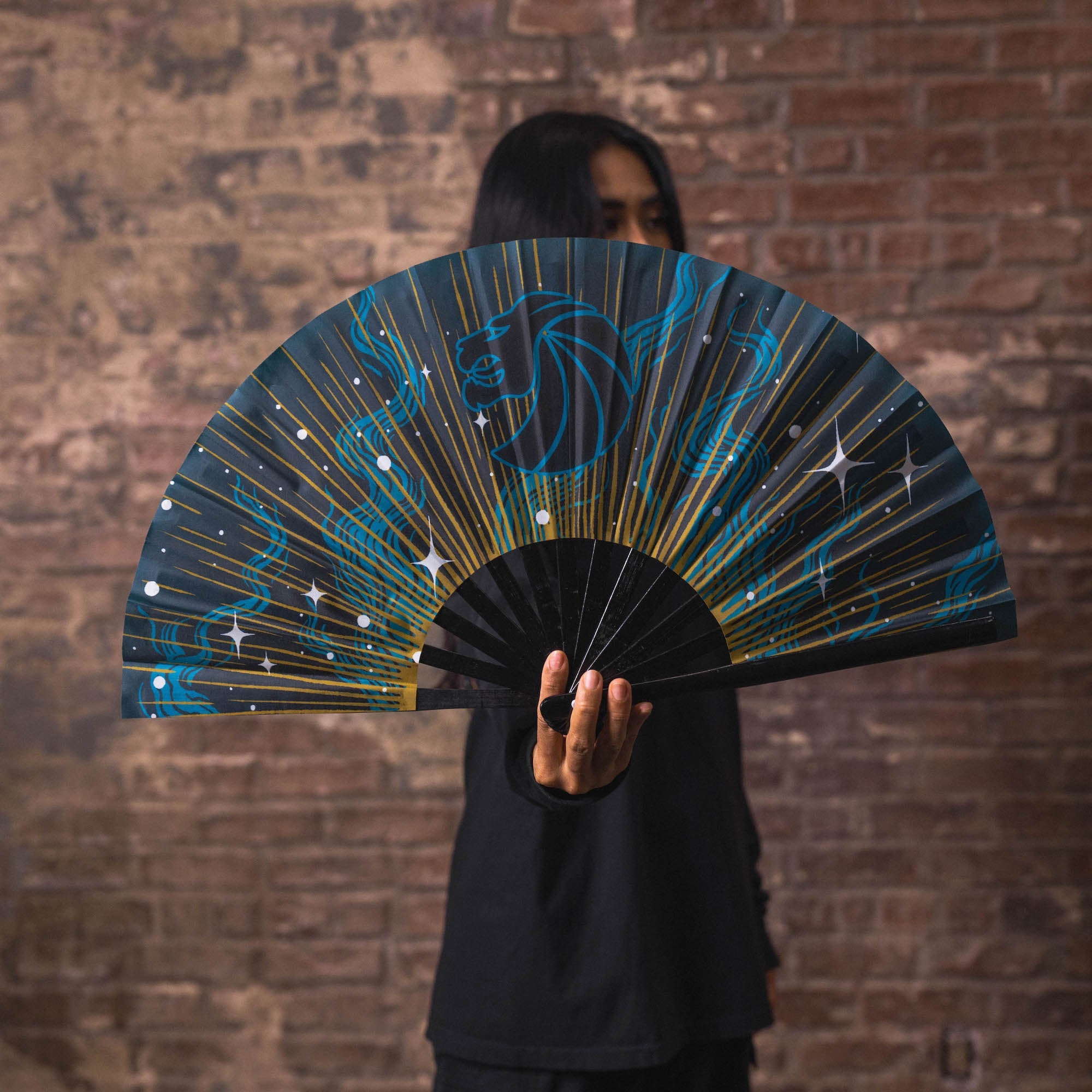 City in the Sky Hand Fan